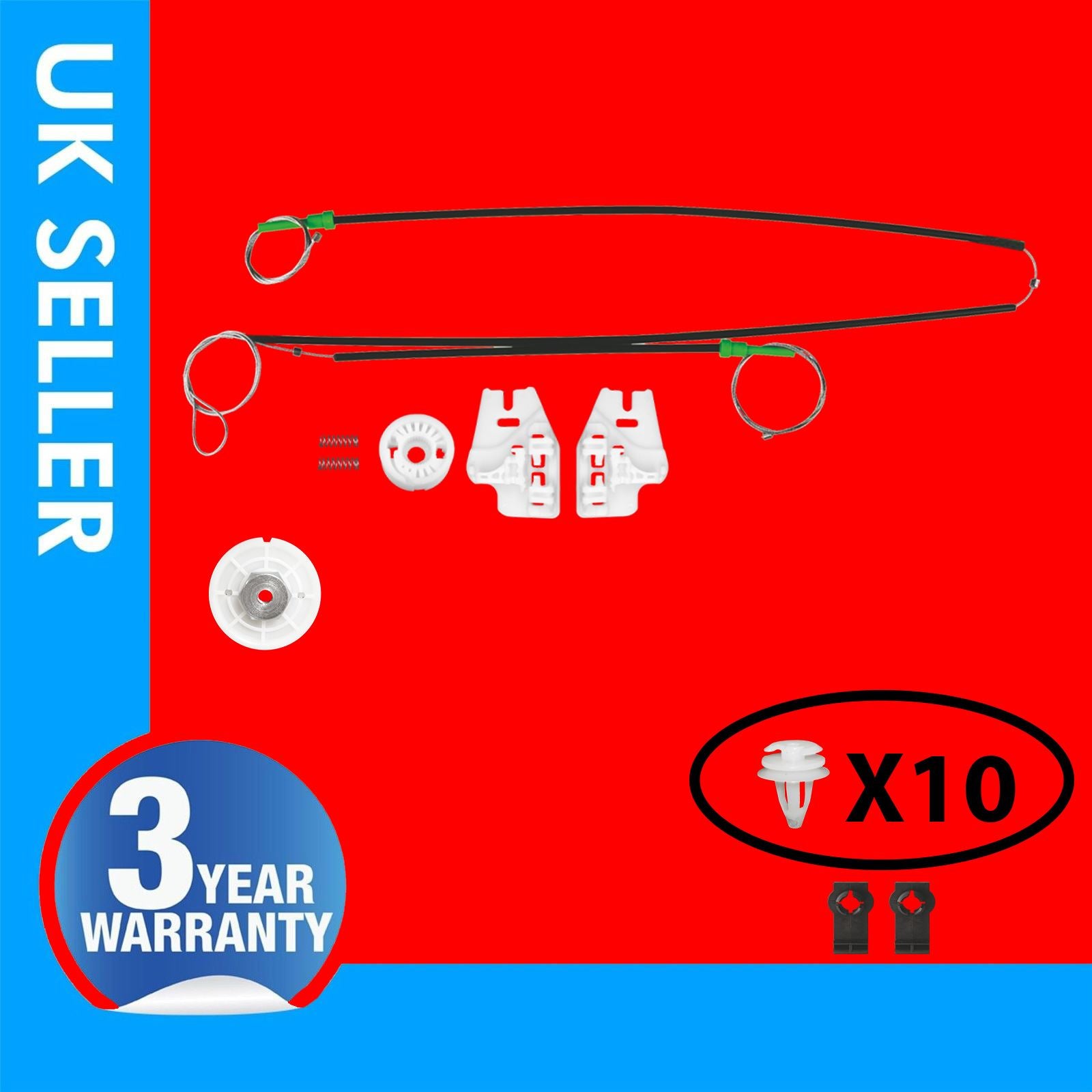 For BMW E46 3 Series WINDOW REGULATOR REPAIR KIT FRONT LEFT HAND SIDE