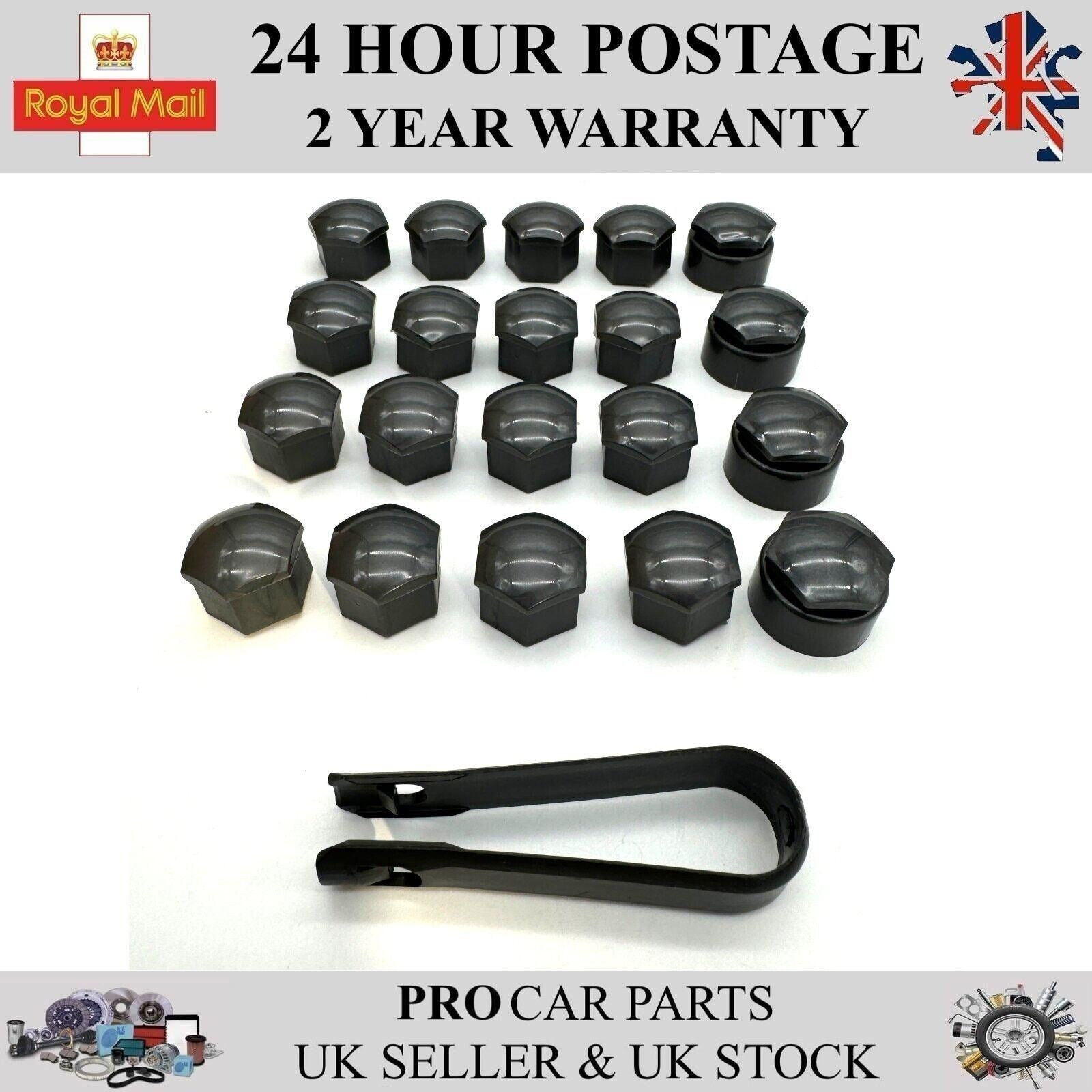 Wheel Nut Bolt Cover Set 16x Normal 4x Locking For Audi Seat Skoda 4F0601173A