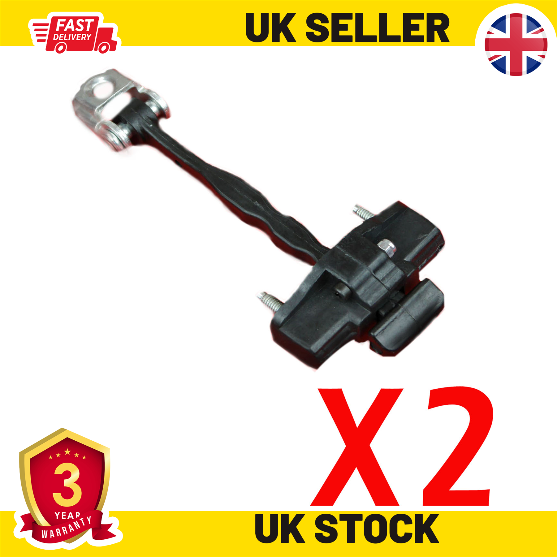 2 X Front Door Hinge Stop Check Strap Limitery Right and Left Side Fits FORD Transit Tourneo Courier ET76A23500ABN