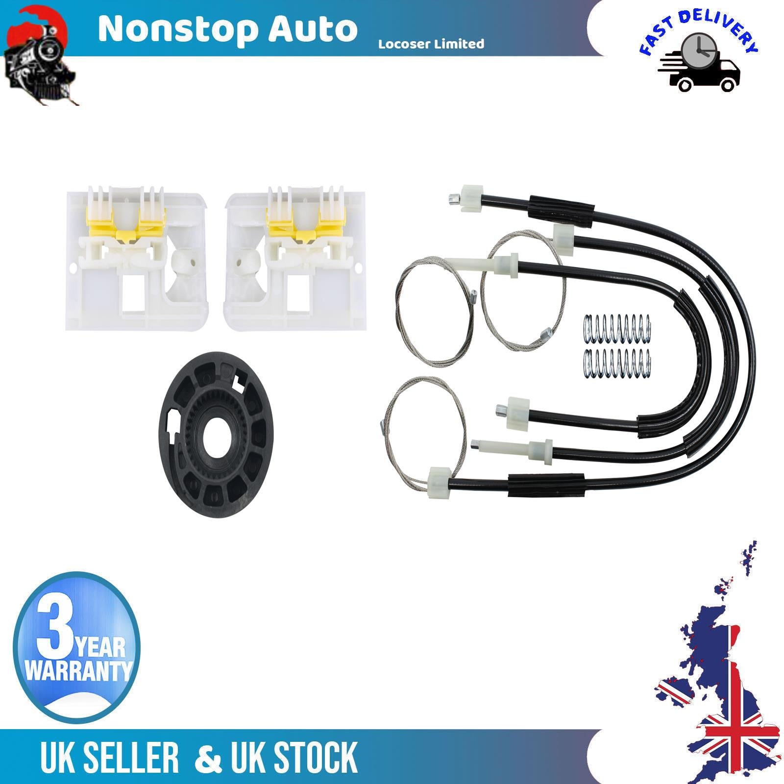 Window Regulator Repair Kit Front Left Side Fits FORD Focus III 2010-2018
