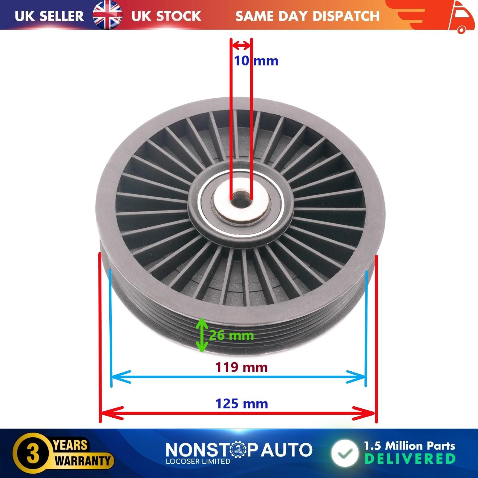 Fan Belt Tensioner Pulley V Ribbed Belt Idler For NISSAN Interstar VAUXHALL Movano A Vivaro A RENAULT Laguna II 4506195