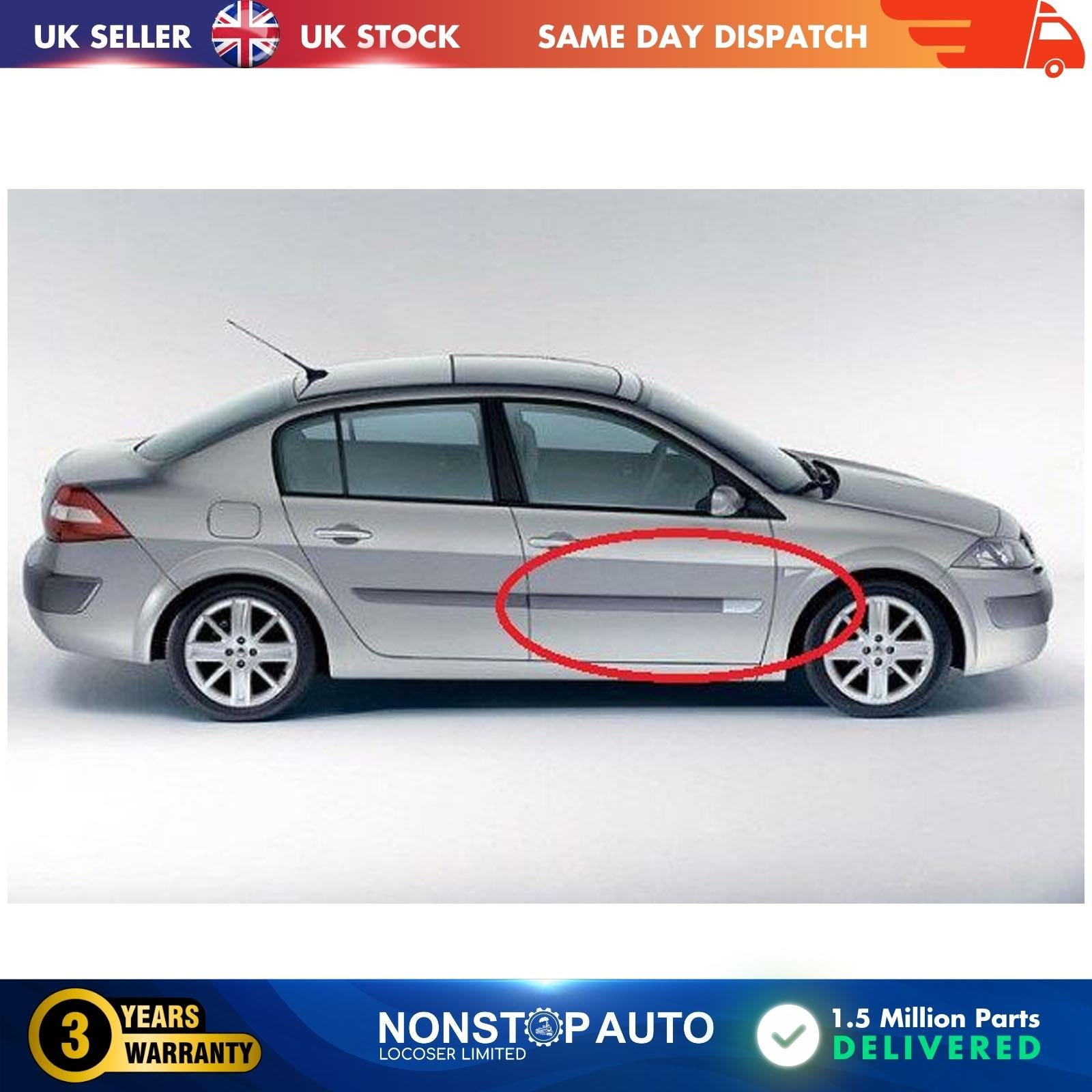 Door Moulding Front Right Extrem 2006-â€¦For Renault Megane 2