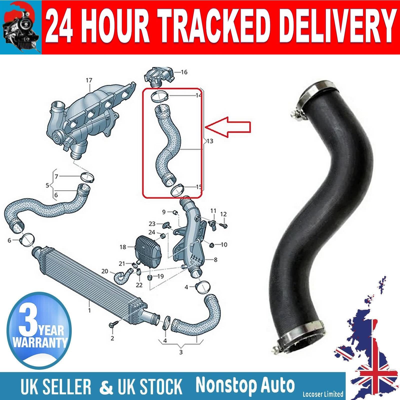 TURBO INTERCOOLER HOSE PIPE FOR AUDI A6 2.0 TDI   4G0145737Q