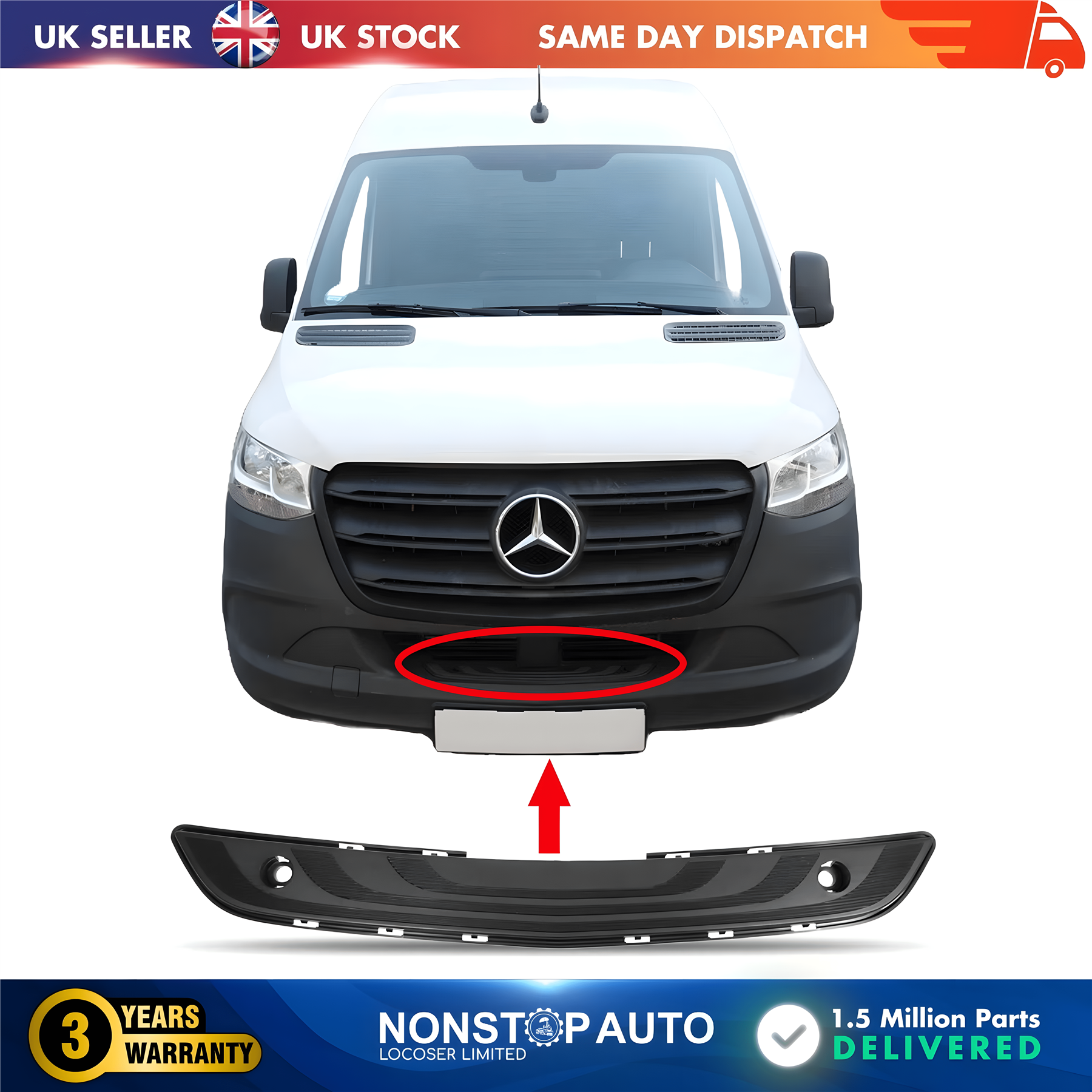 Front Bumper Step Plate For MERCEDES Sprinter W907 W910 A9078850500