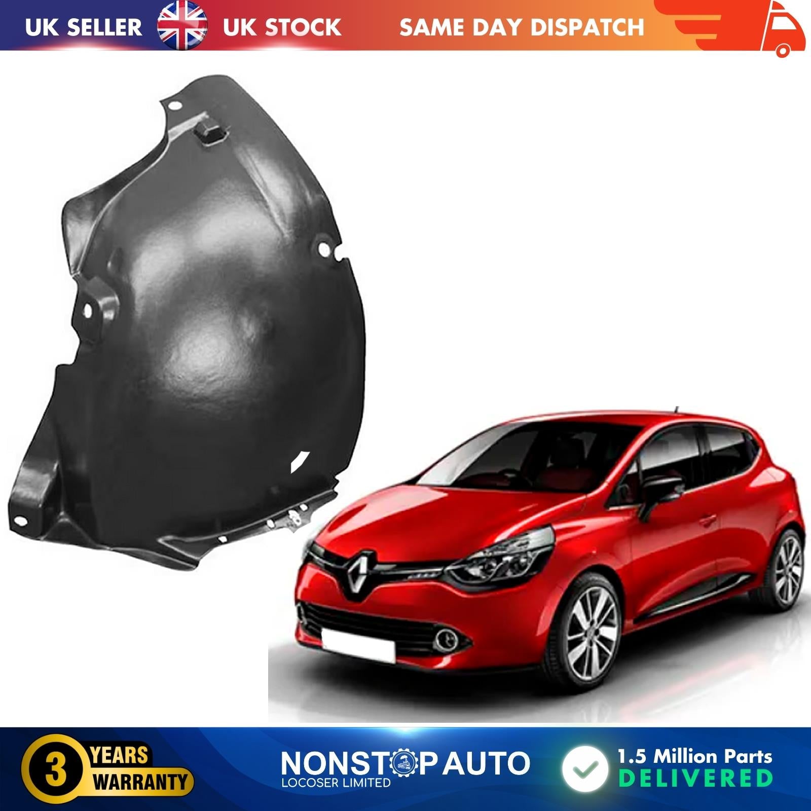 FRONT SPLASH GUARD FRONT SECTION LEFT FOR RENAULT CLIO 638447513R