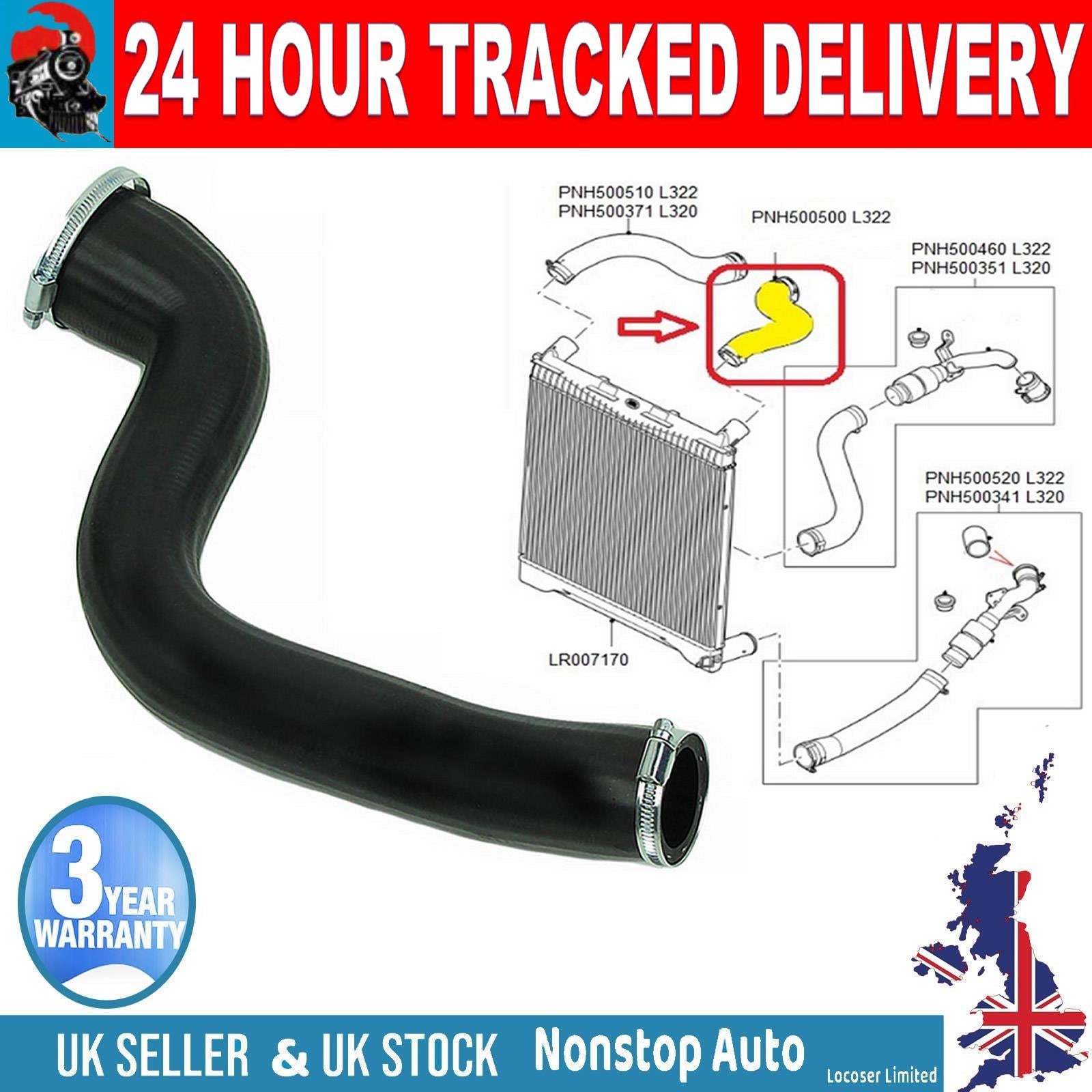 TURBO INTERCOOLER TURBO HOSE PIPE FOR LAND ROVER Range Rover 3.6  PNH500500