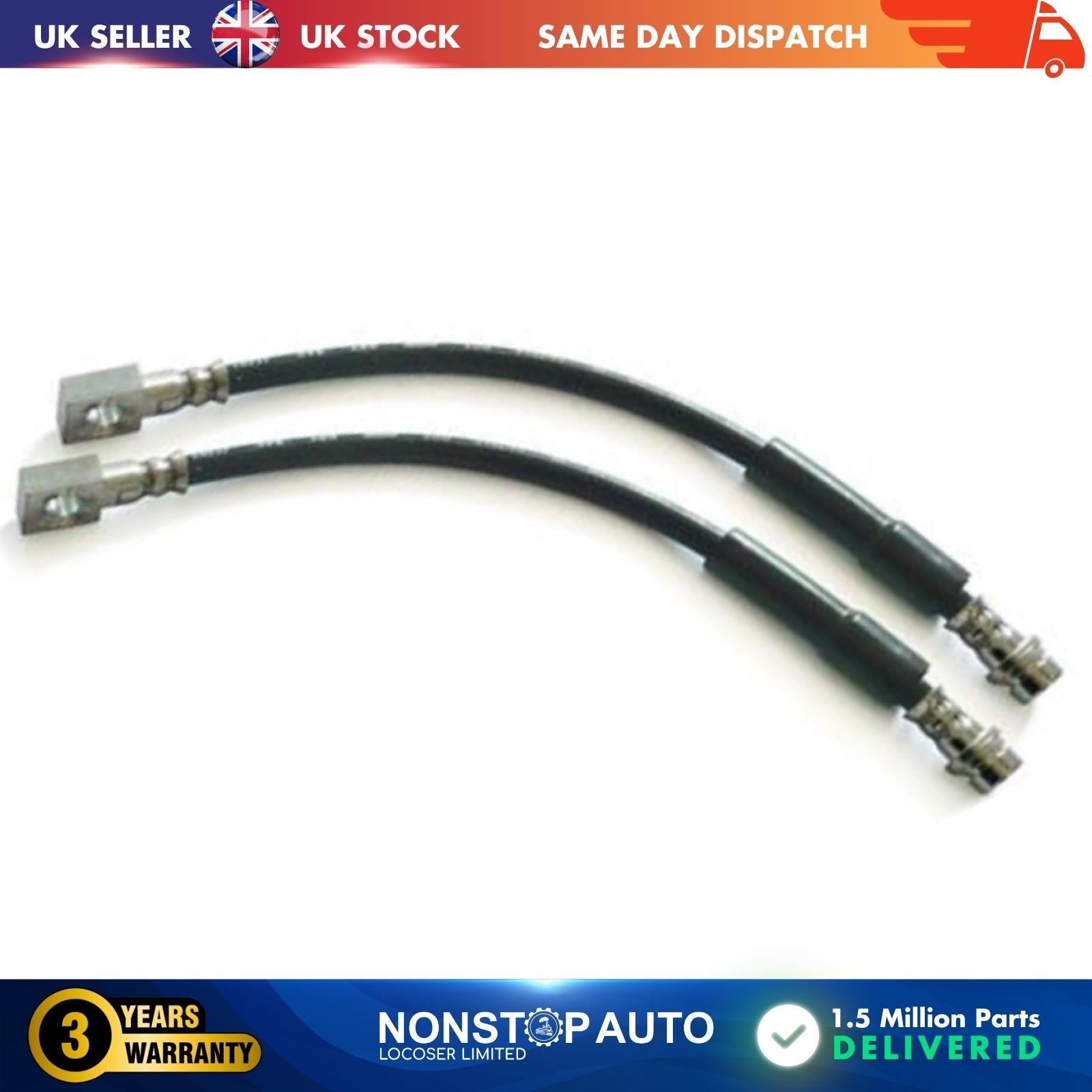 2X REAR BRAKE HOSE PIPE FOR FORD MONDEO II 1051091