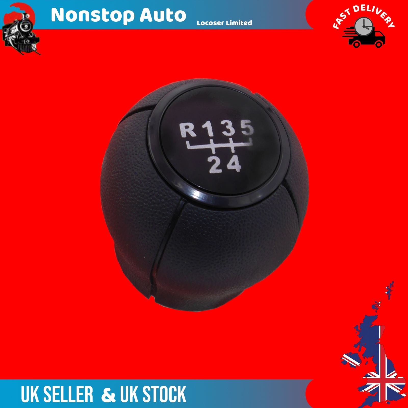 Gear Knob Shift 5 Speed Stick Colour Black Fits Vauxhall Astra G 5738737