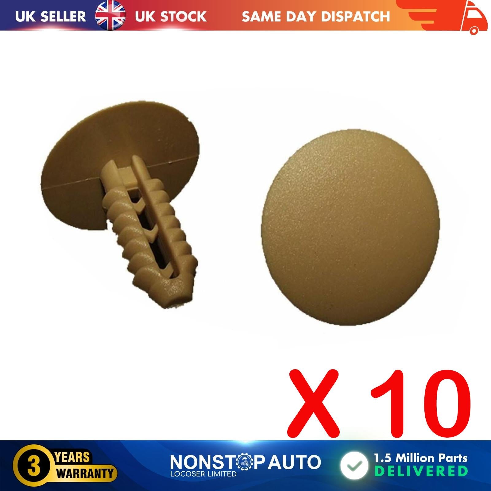 10 X Universal Trim Panel Retainer Clips S-1503