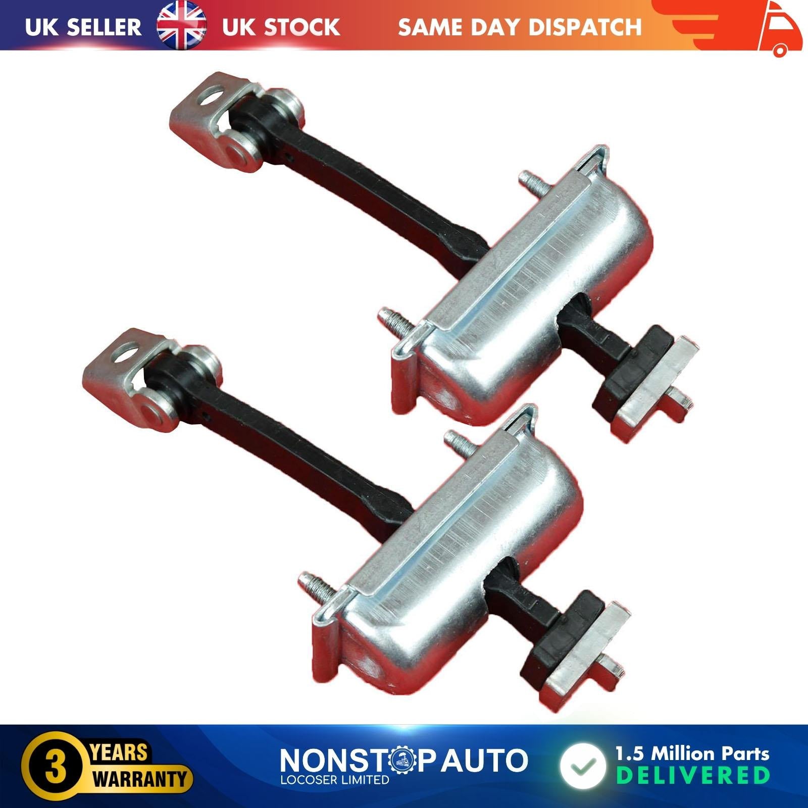 2 X Front Door Hinge Stop Check Strap Limitery Right and Left Side Fits FORD Transit Mk7 BK31V23500AD
