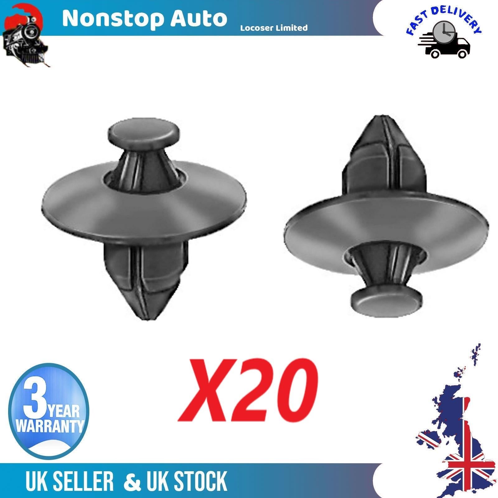 20X Bumper Wheel Arch Lining Splash Guard Clips For HONDA NISSAN TOYOTA 91545-se0-0030