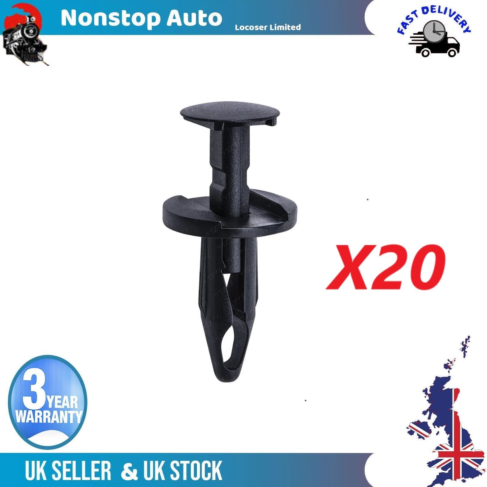 20X Chevy Wheel Well Push Type Retainer Clips For VAUXHALL OPEL 21077123