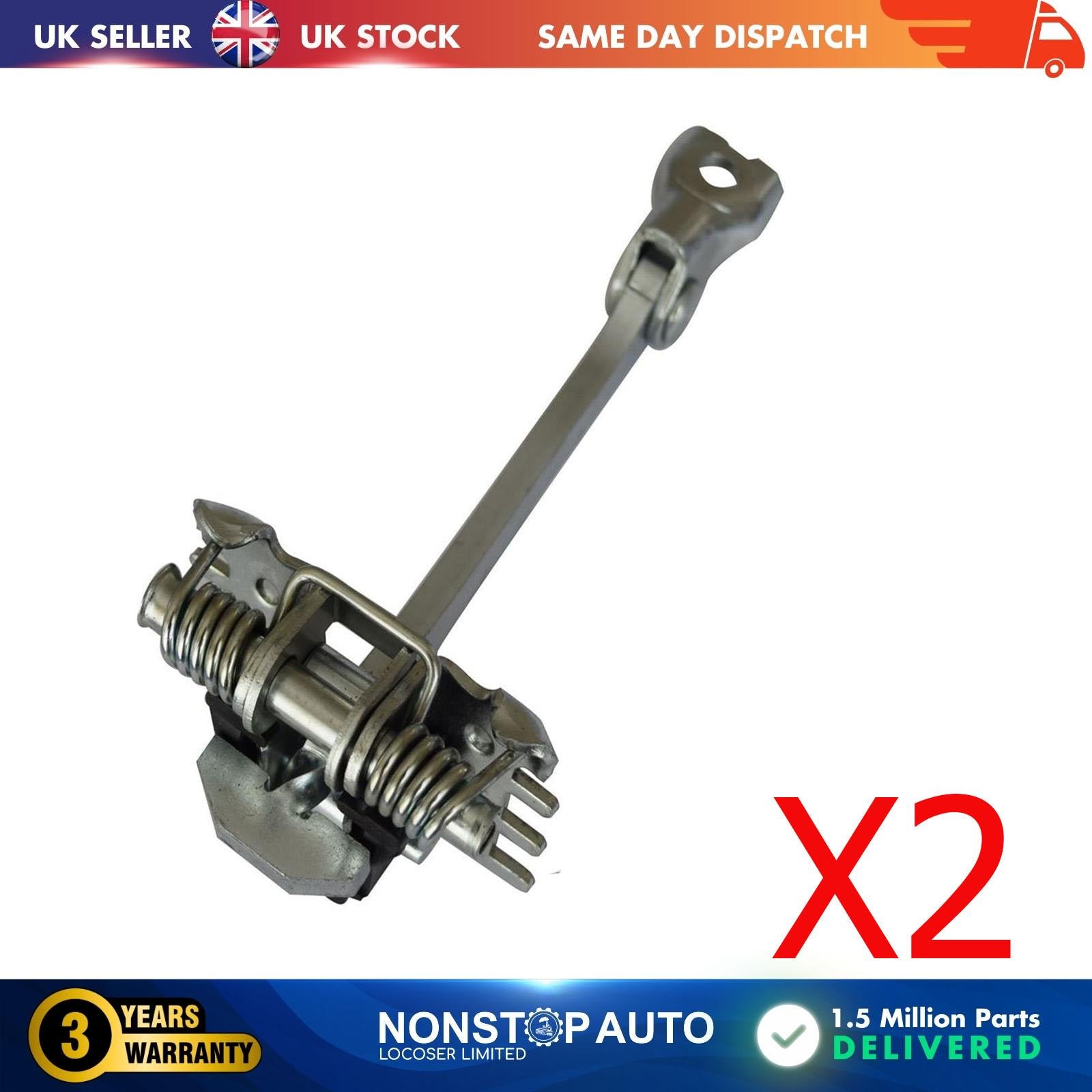 2 X Rear Door Hinge Stop Check Strap Limitery Right and Left Side Fits RENAULT Fluence Megane Mk3  824300003R