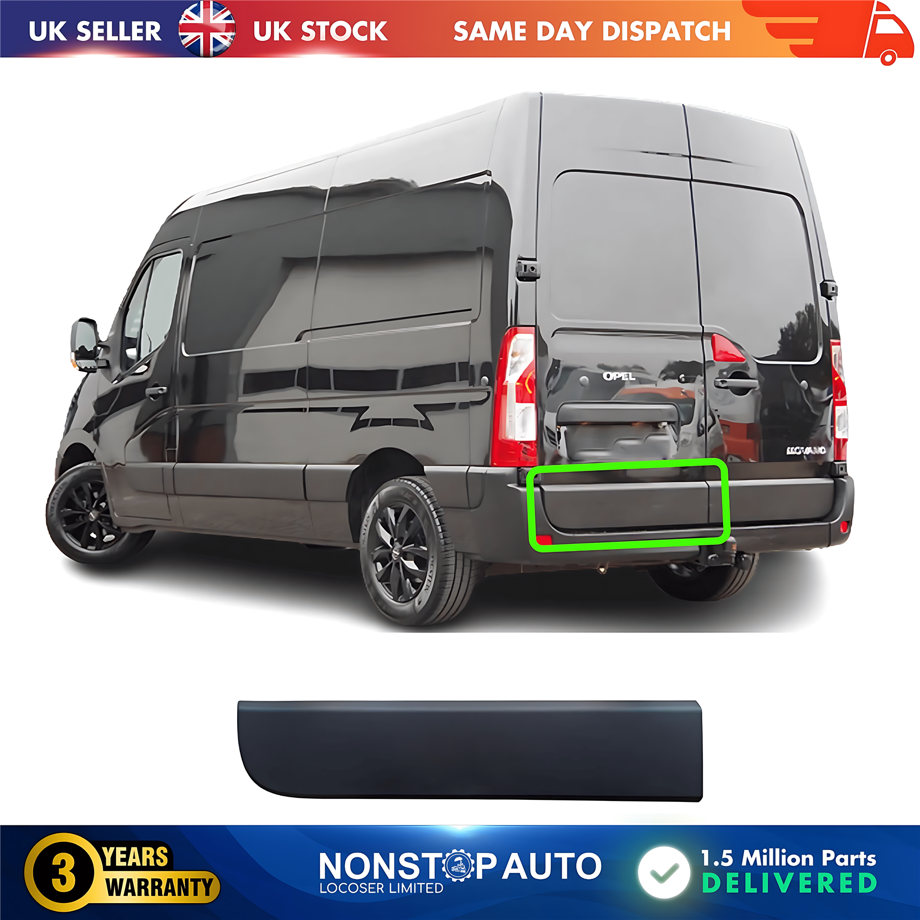 Rear Door Moulding Panel Trim Left For VAUXHALL Movano B 908510003R