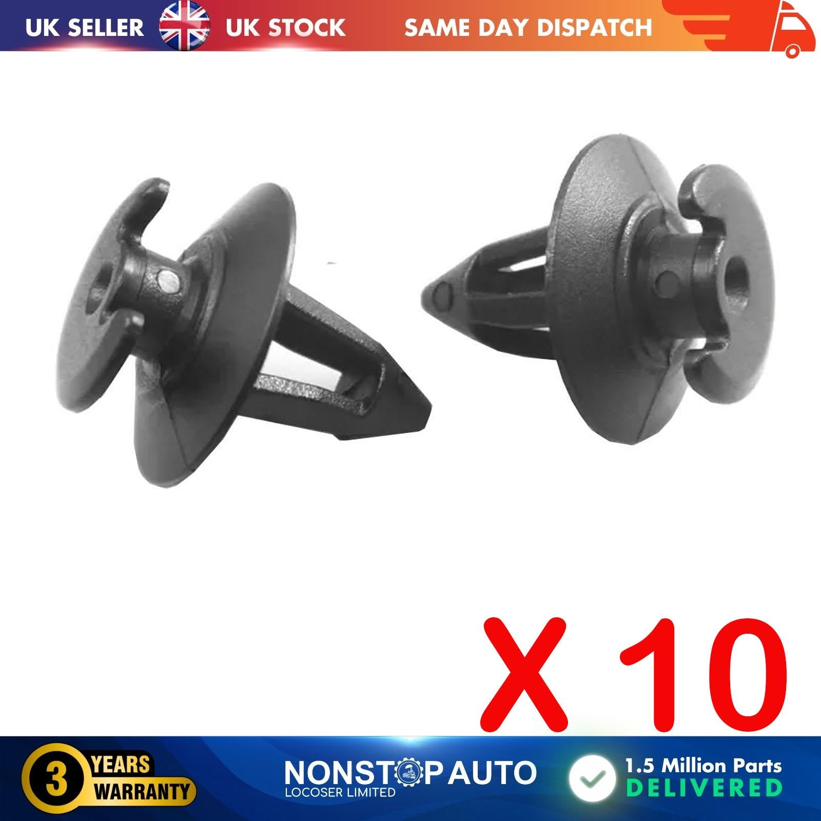10 X FOR AUDI VW SEAT SKODA Interior Door Card Trim Panel Retainer Clips 823-867-299