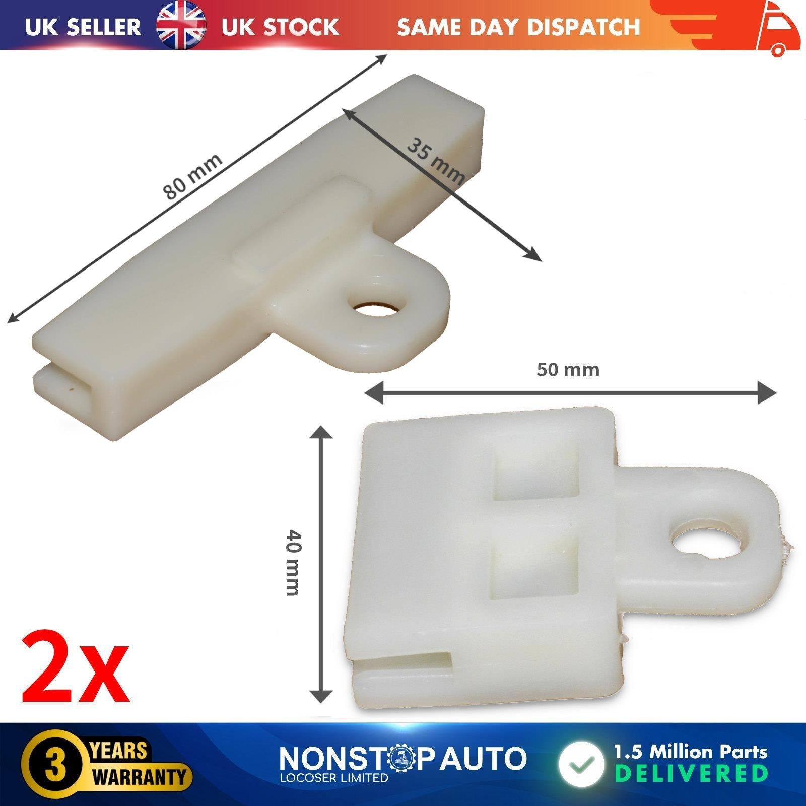 2x Door Glass Window Track Clips For TOYOTA Matrix
