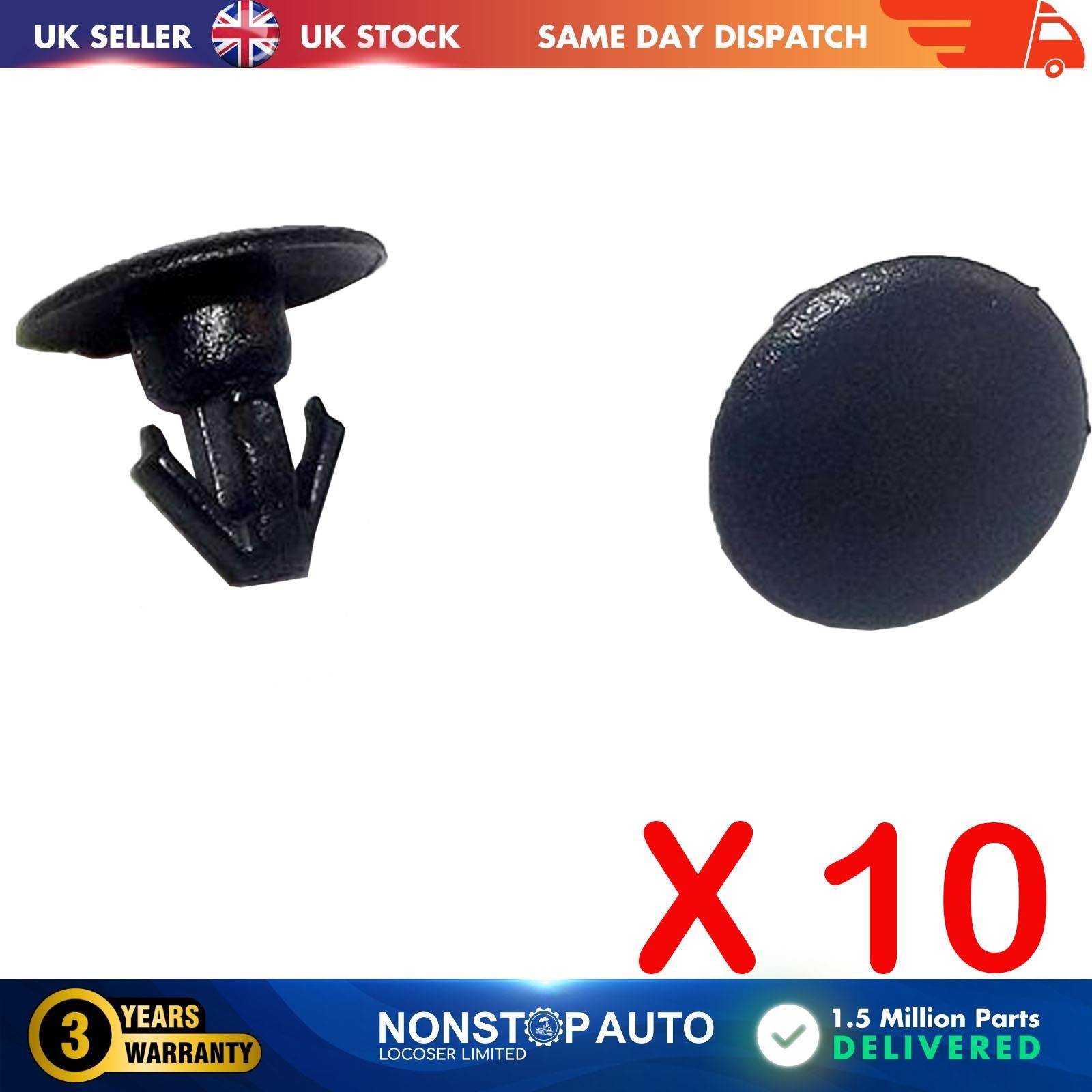 10X Retaining Trim Clips For MAZDA BP4K58762
