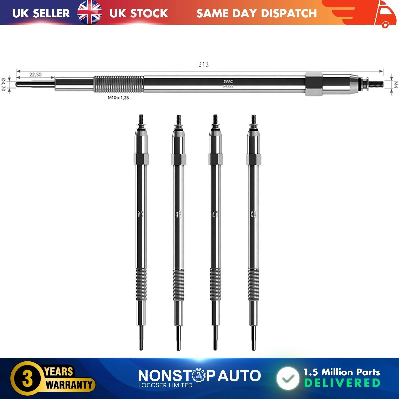 4X Glow Plugs For ISUZU FSR 700 700S FSS 550 FVZ 1400 1825130430
