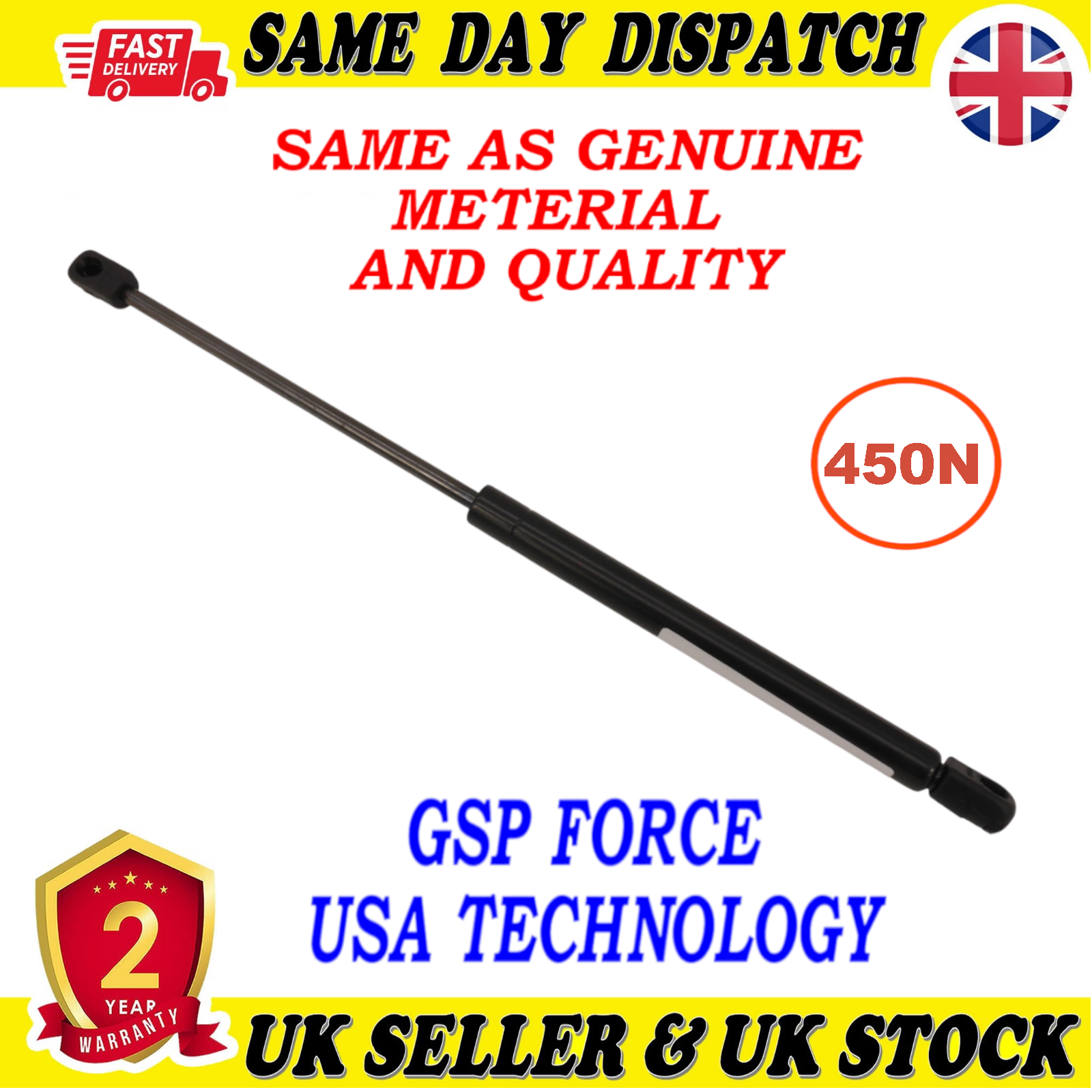 TAILGATE BOOT GAS STRUTS 450 Newton FOR VAUXHALL ASTRA H 0132743