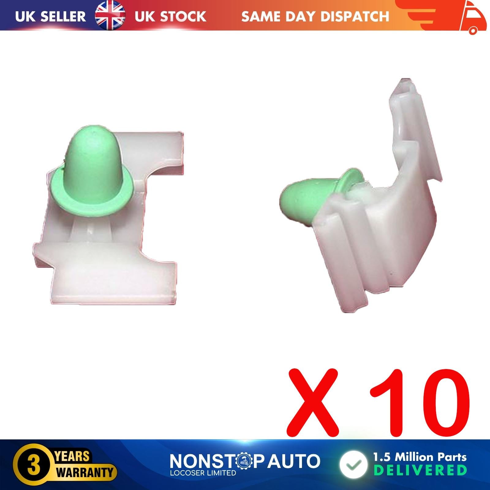 10X Side Moulding Trim Clips For VW Golf III 1H0853585A