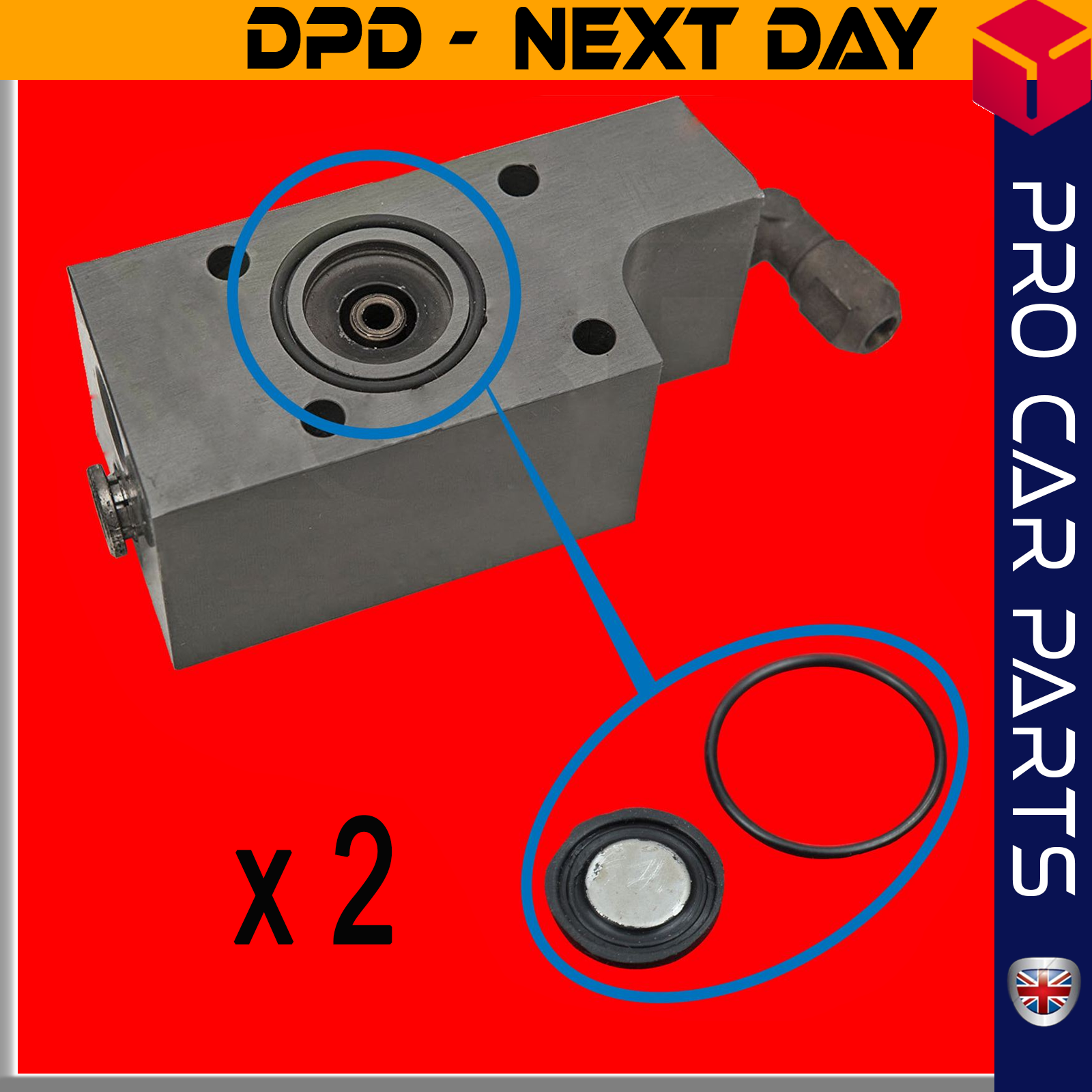 2X Eas Air suspension Valve Block Diaphragm Seal Mount Set Fits RANGE ROVER P38