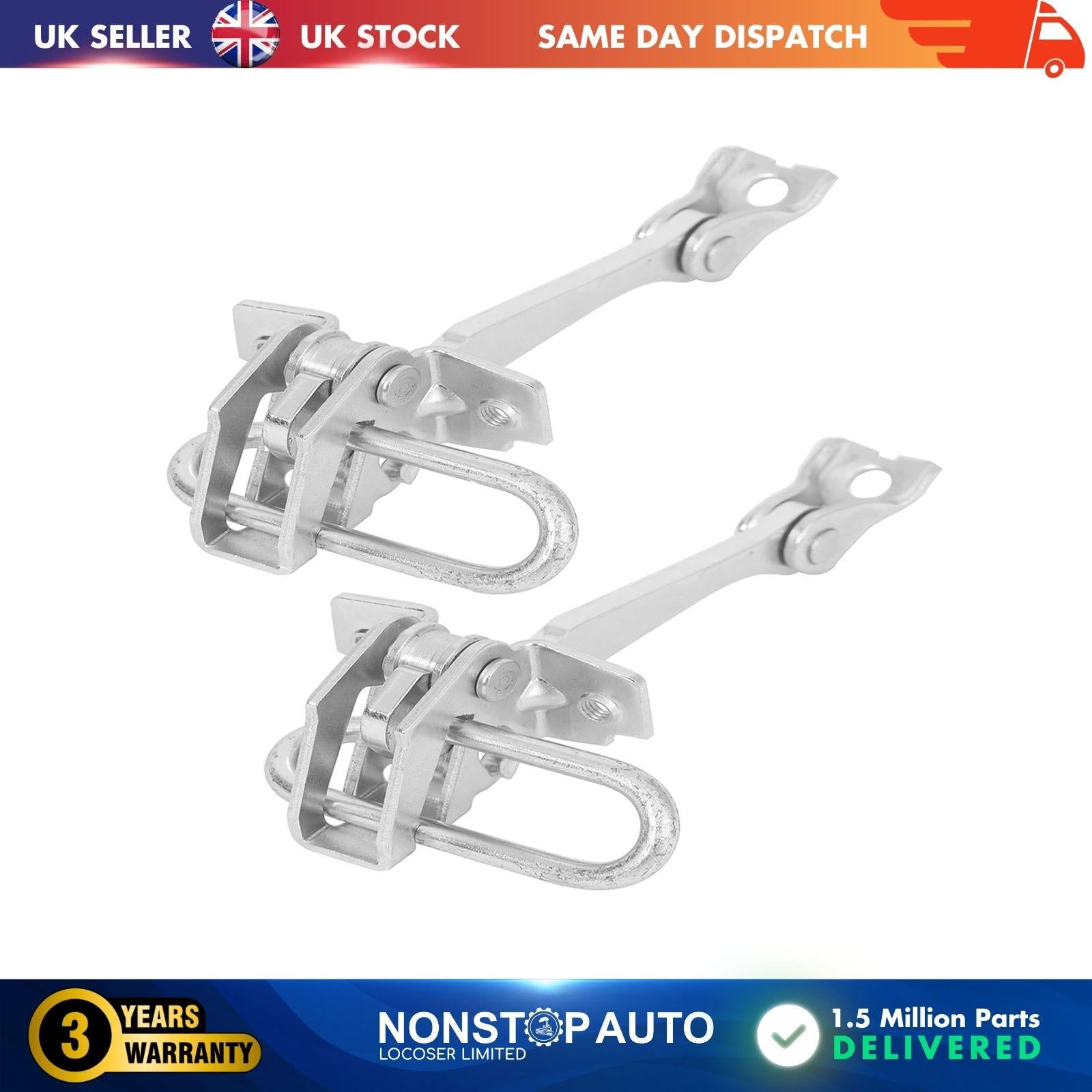 2 X Rear Door Hinge Stop Check Strap Limitery Right and Left Side Fits FIAT Panda Mk2 46826530