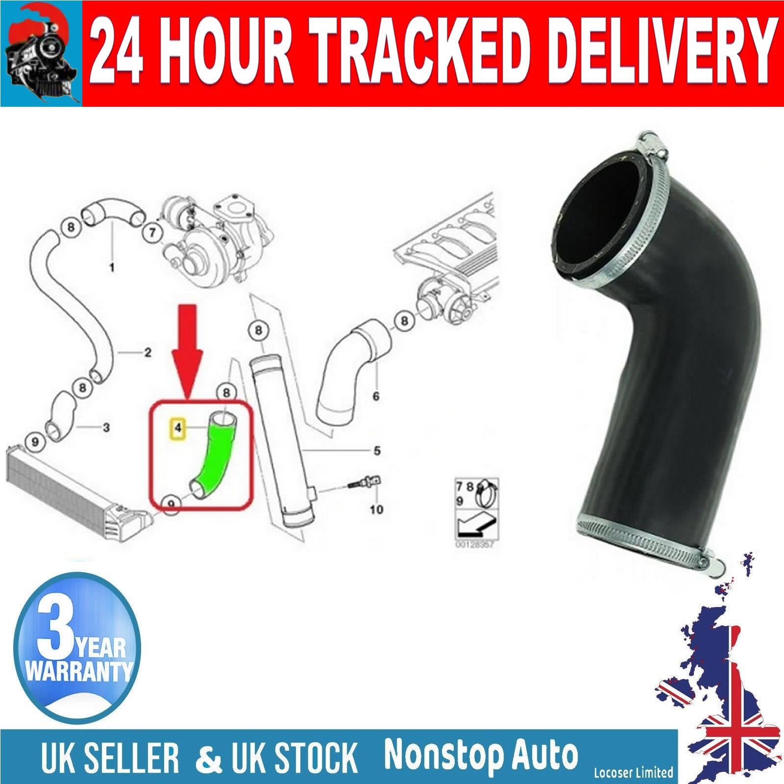 TURBO INTERCOOLER HOSE PIPE FOR  BMW  E39 525D 530D  11617799390
