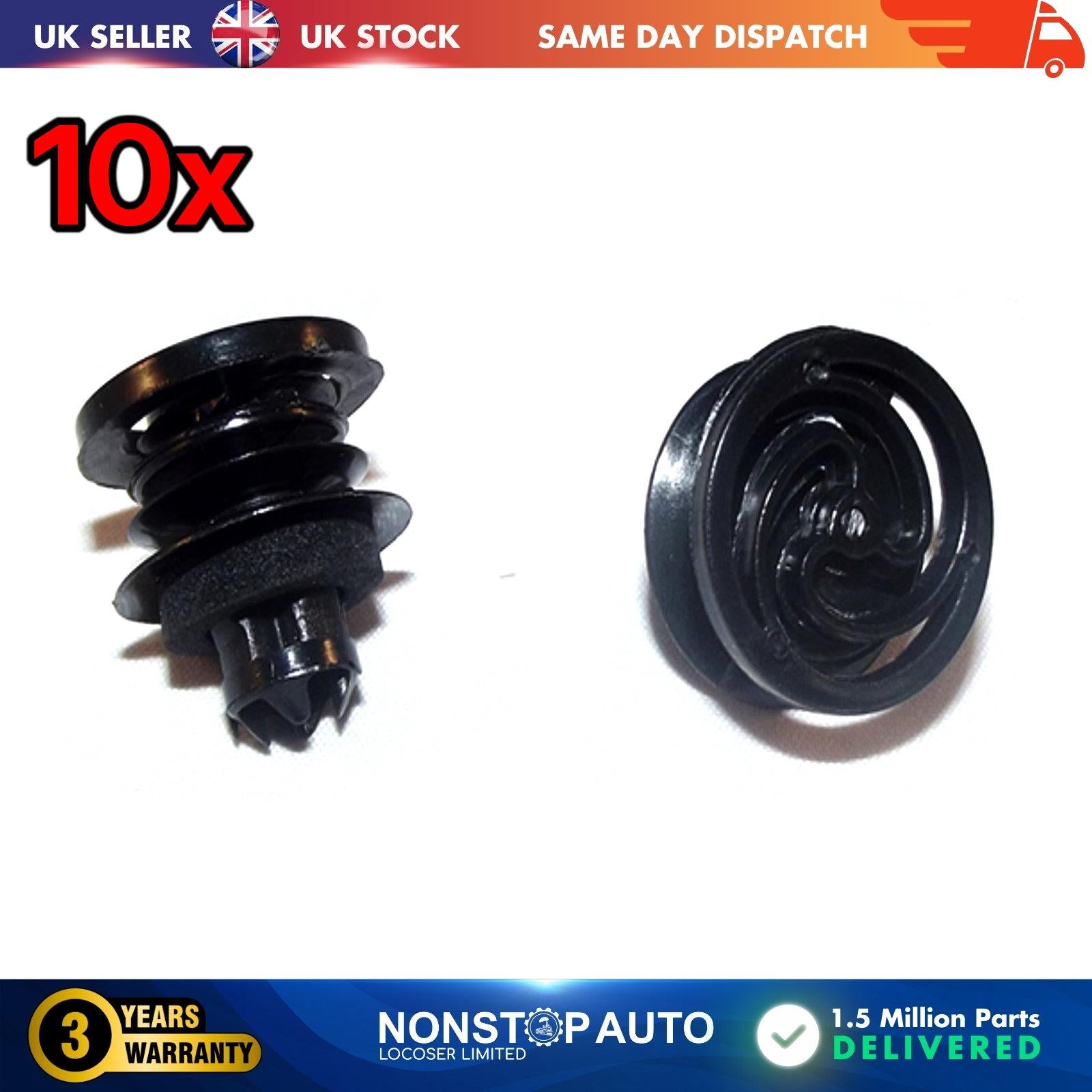 VW SEAT DOOR CARD TRIM PANEL MOULDING CLIPS X10