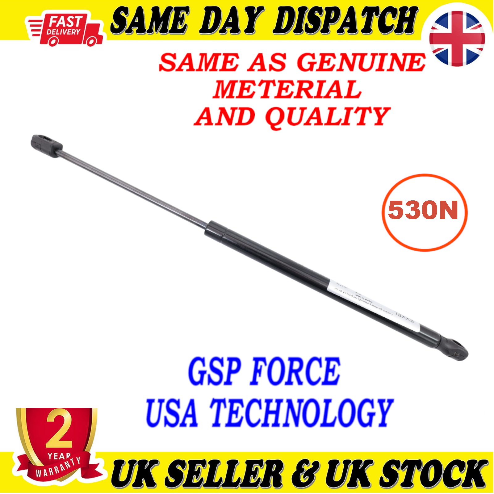 TAILGATE BOOT GAS STRUTS 530 Newton FOR FORD FOCUS II AUDI A4 1453743
