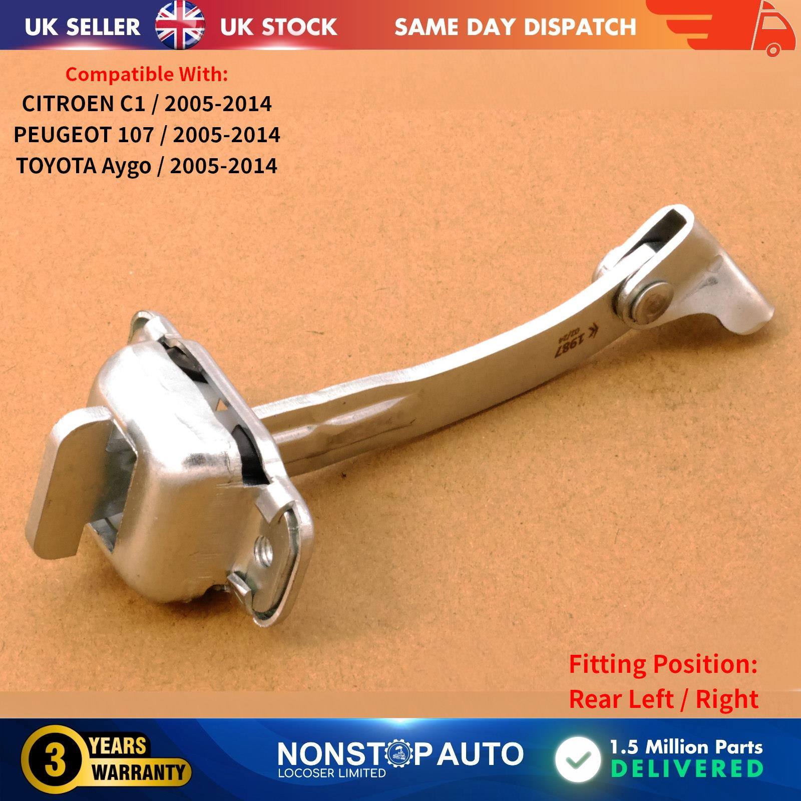 Rear Door Hinge Check Strap Stopper Left Right For CITROEN C1 PEUGEOT 107 TOYOTA Aygo 9181J6  B000760280 686300H011