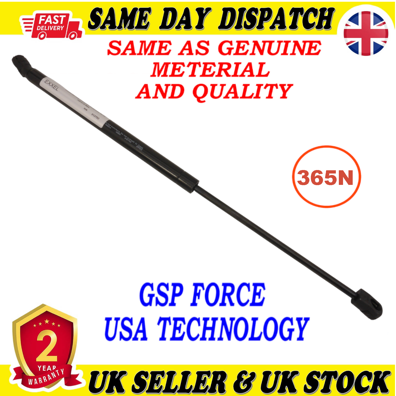 TAILGATE BOOT GAS STRUTS 365 Newton FOR MINI (R50, R53, R56) Cooper 51247148902