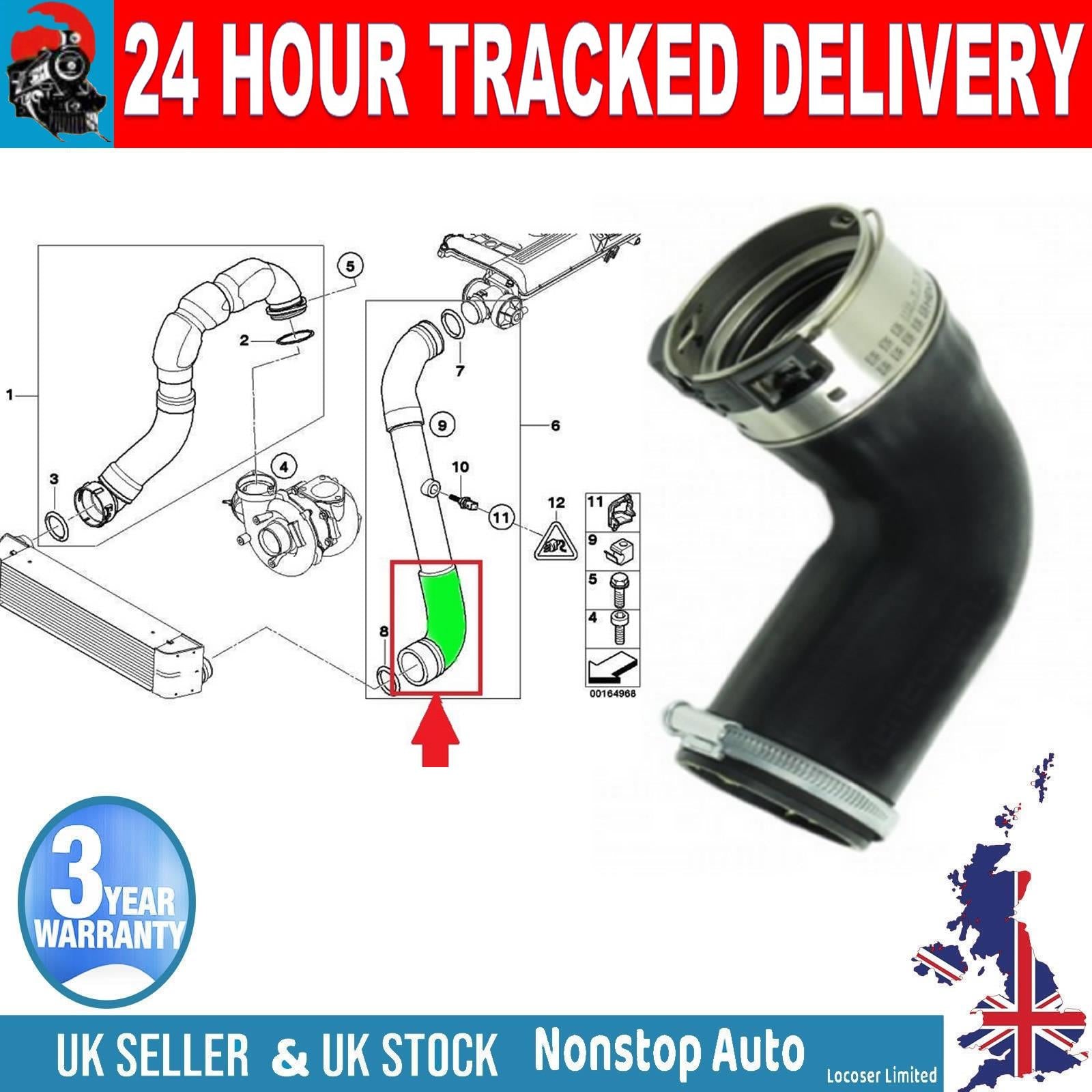 TURBO INTERCOOLER  HOSE PIPE LARGE  FOR BMW 5 (E60) 525 d 530 d 5 Touring (E61) 525 d  530 d  11617799401