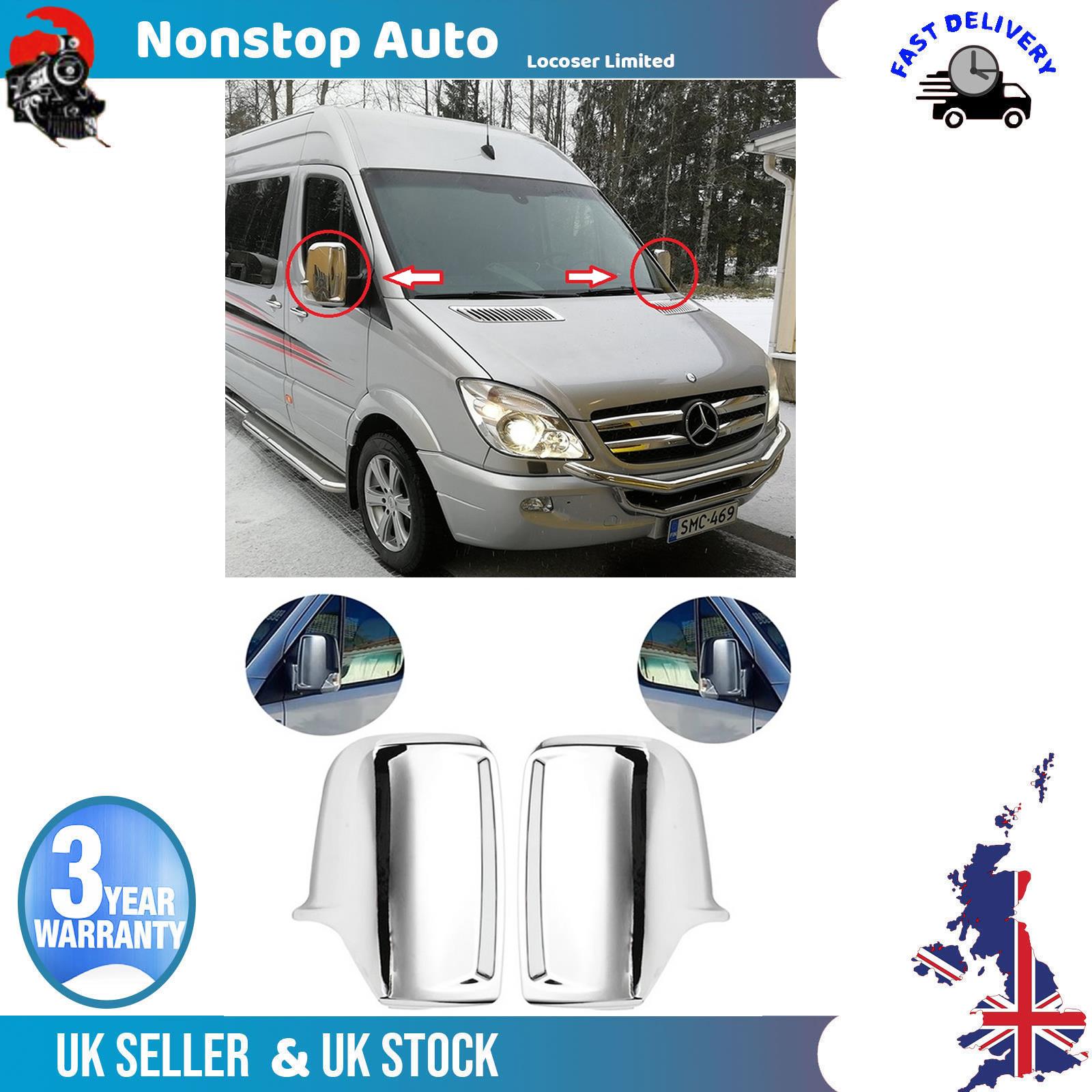 Wing Mirror Covers Caps Chrome Left And Right Side ForMERCEDES Sprinter 2006-2018