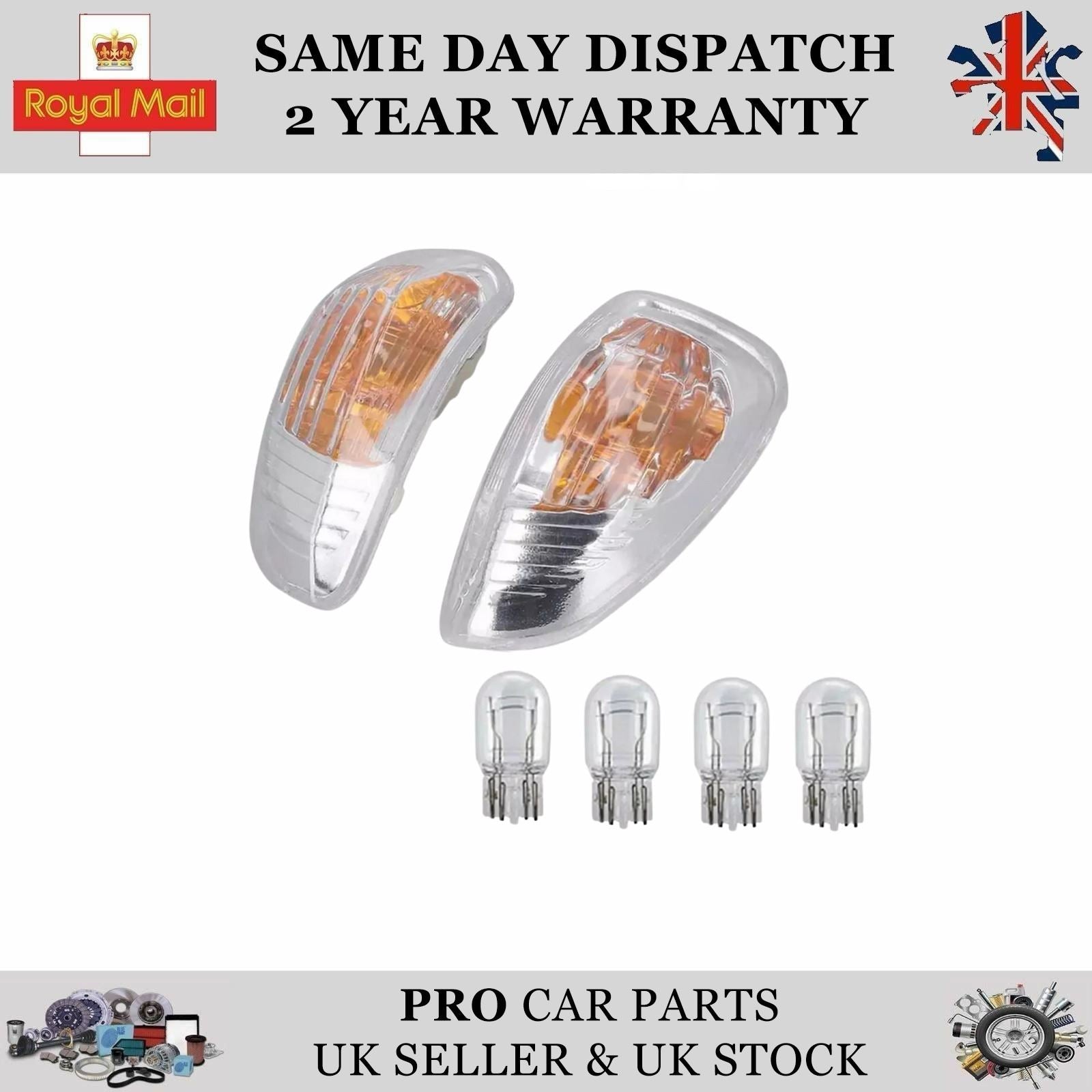 Wing Mirror Side Indicator Lens RIGHT + LEFT for RENAULT MASTER 261603141R