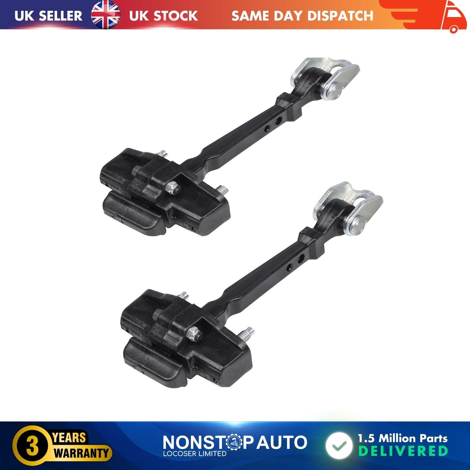 2 X Rear Door Hinge Stop Check Strap Limitery Right and Left Side Fits RENAULT Clio Mk4 824307049R