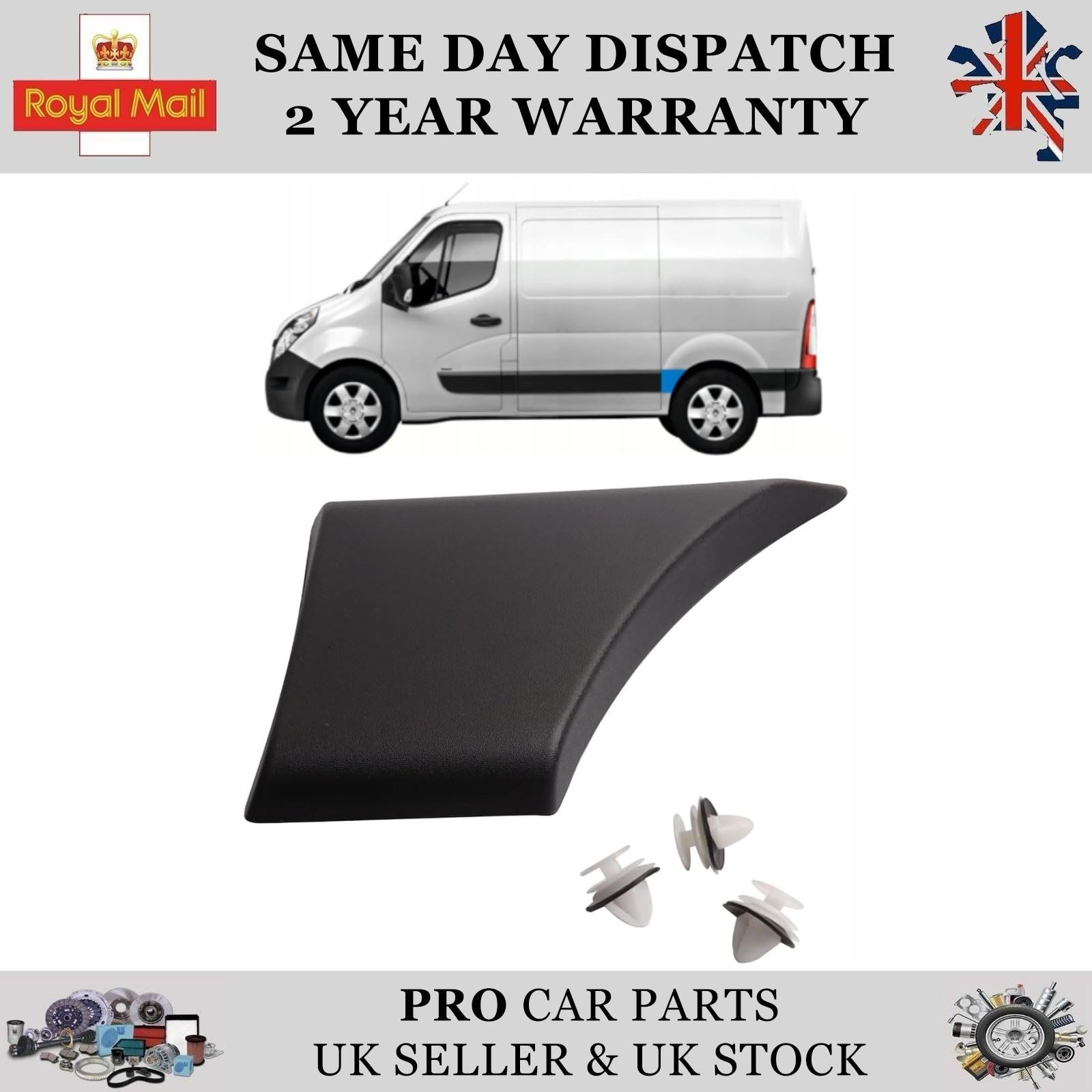 For Renault Master MK3 Door Moulding Strip Panel Rear Left Side 768F20004R