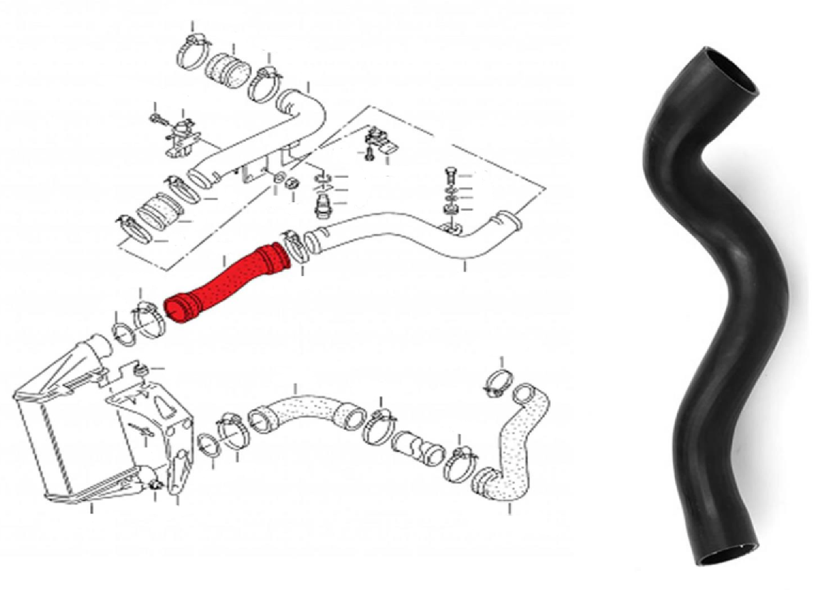 TURBO INTERCOOLER TURBO HOSE PIPE FOR VW PASSAT 1.9 D AUDI  A4-A6 1.9 D  058145856J