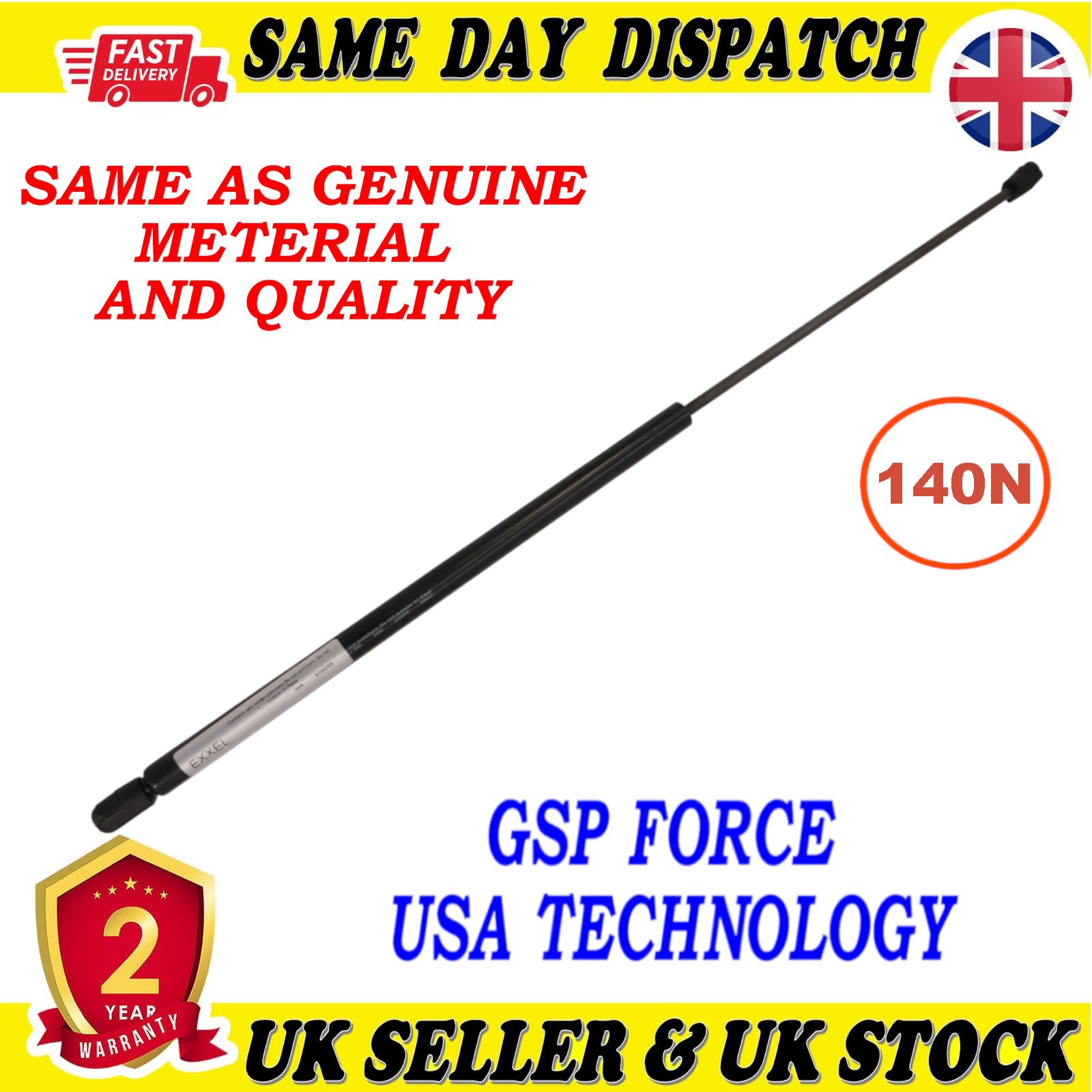 TAILGATE BOOT GAS STRUTS 140 Newton FOR VOLVO C30 C70II S40II V50 31218478