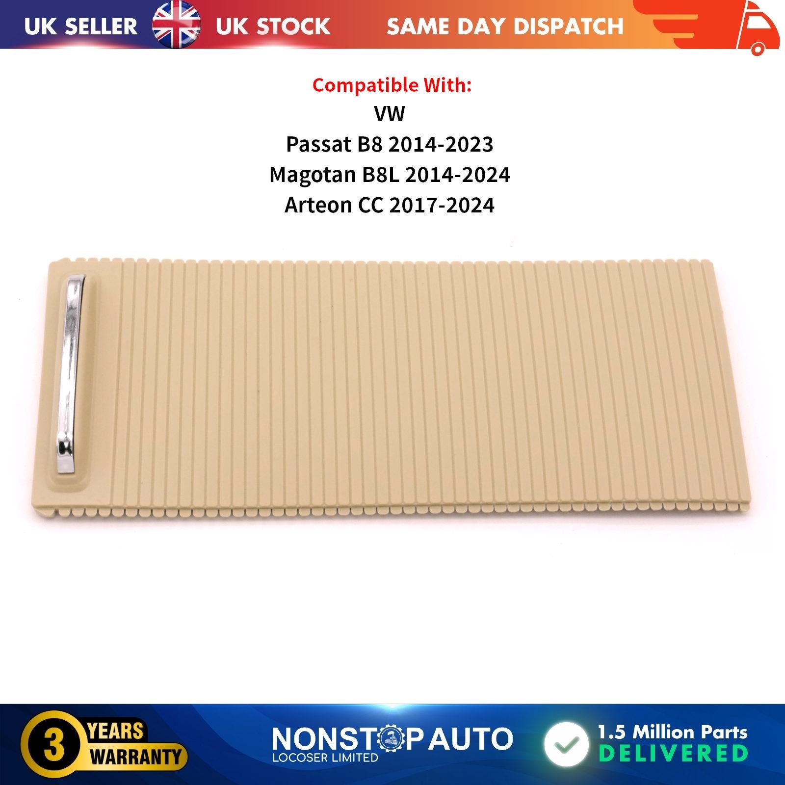 Center Console Cup Holder Roller Cover Beige For VW Passat B8 Arteon 3G086253