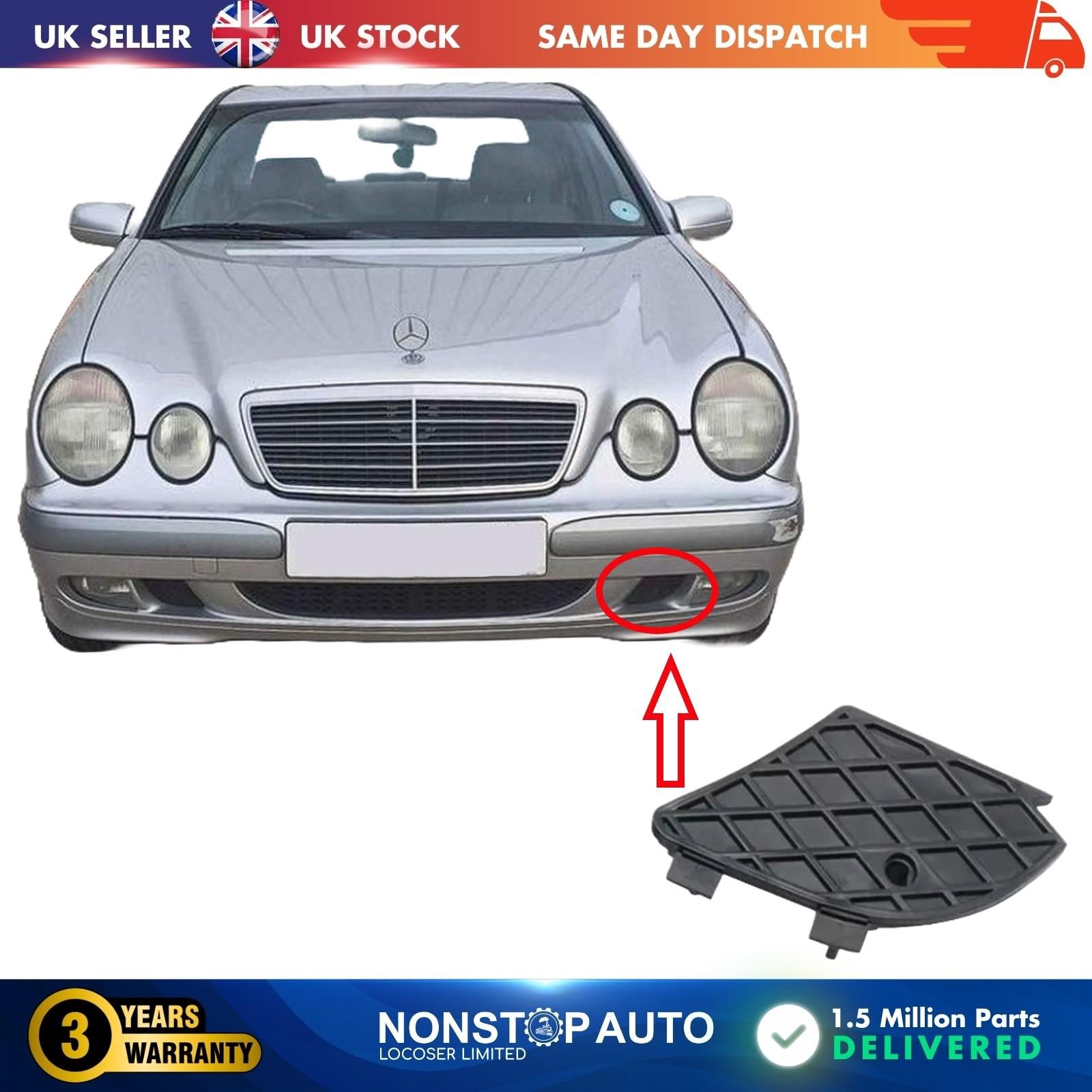 Front Bumper Fog Light Grill Cover Left For MERCEDES W210 2108850153