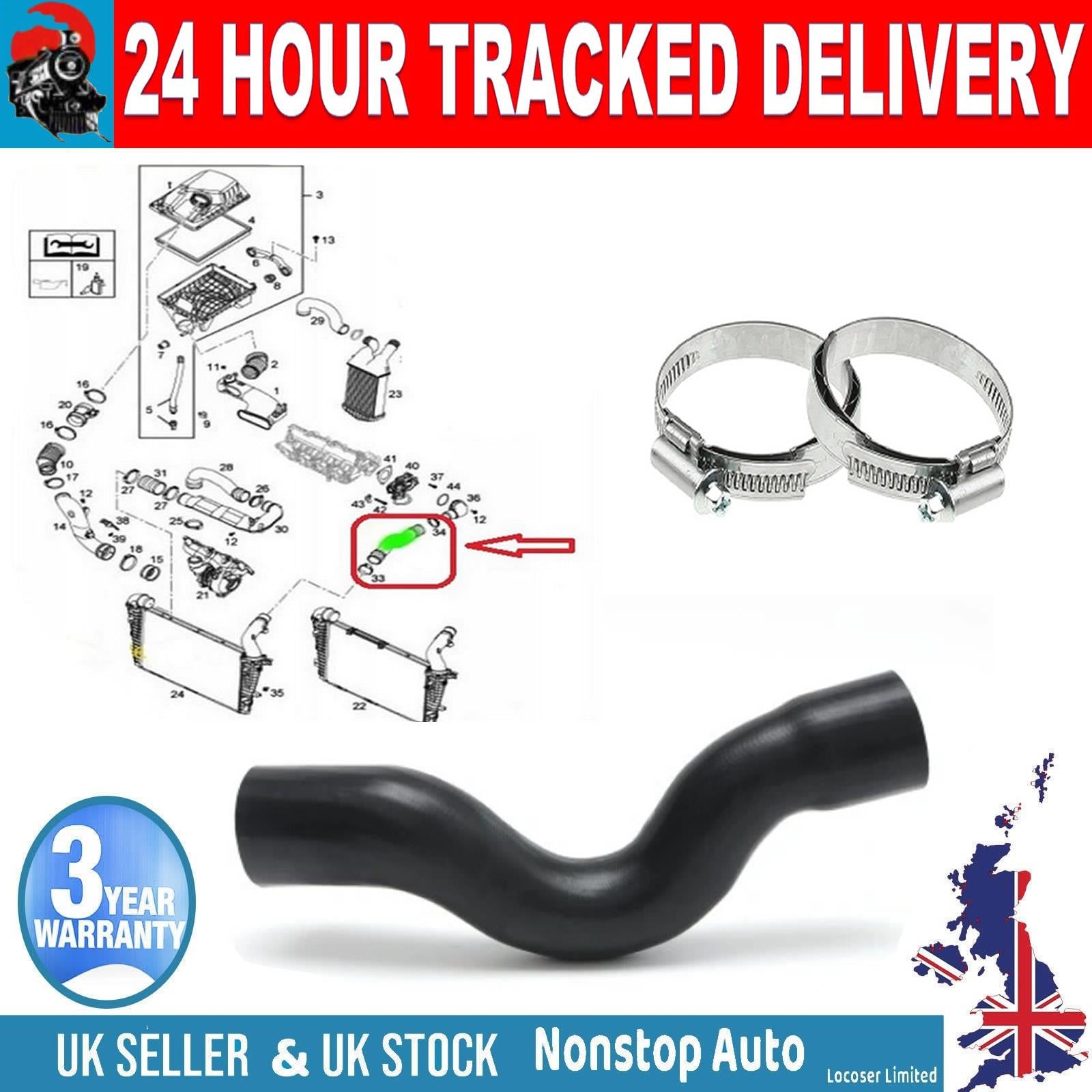 TURBO INTERCOOLER  HOSE PIPE FOR VAUXHALL OPEL ASTRA ZAFIRA B 1.9 CDTI