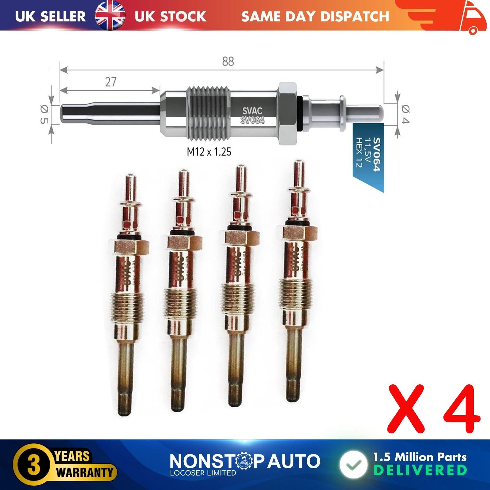 4X Glow Plugs For MERCEDES E G Class Sprinter 2-t 3-t 4-t Vario A0011592601