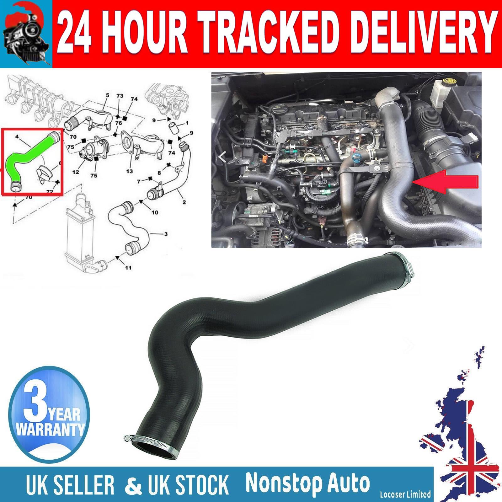 TURBO INTERCOOLER HOSE PIPE FOR PEUGEOT 406 CITROEN C5 2.0 Hdi   0382.N5