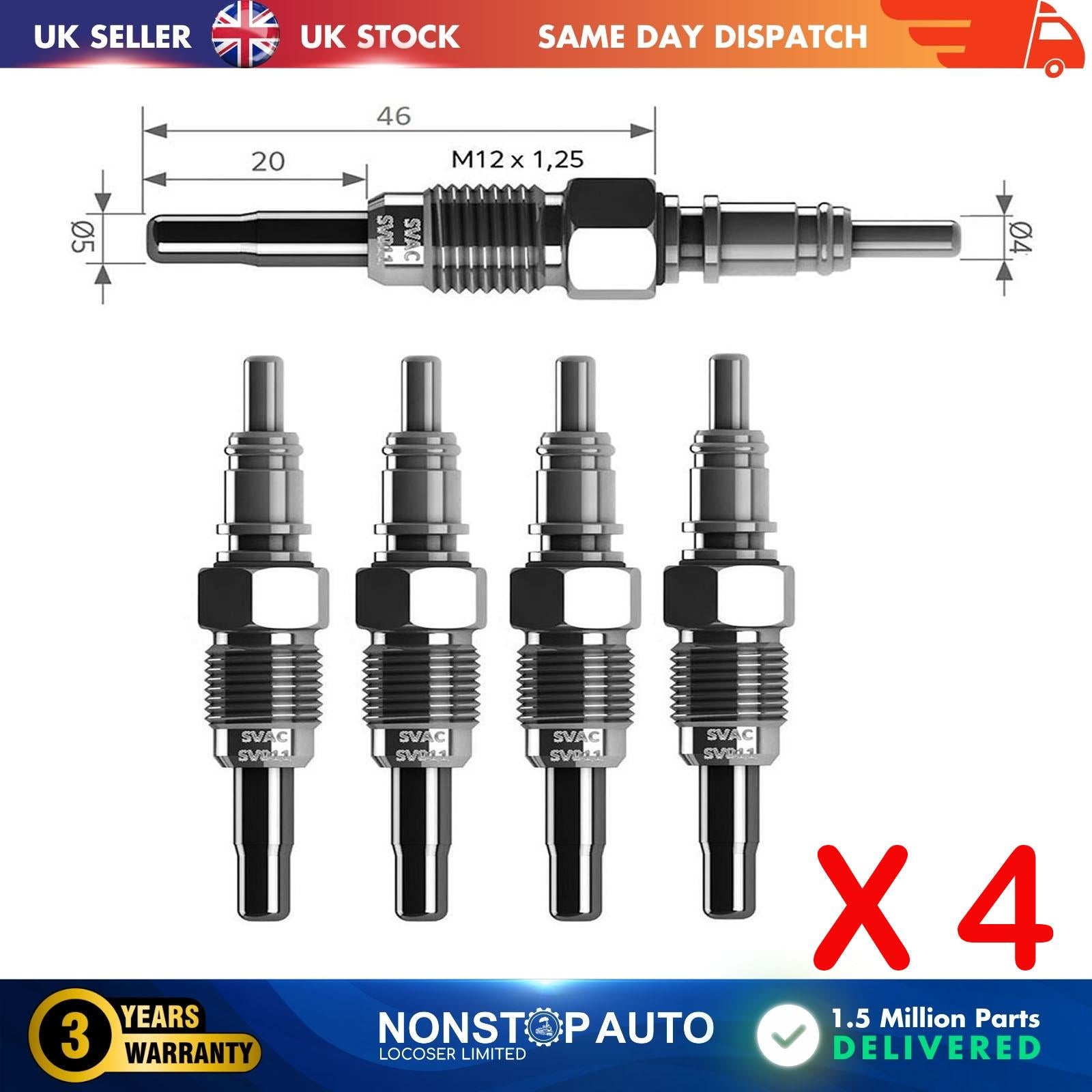 4X Glow Plugs For AUDI A3 A4 A6 Cabriolet 80 N10302102
