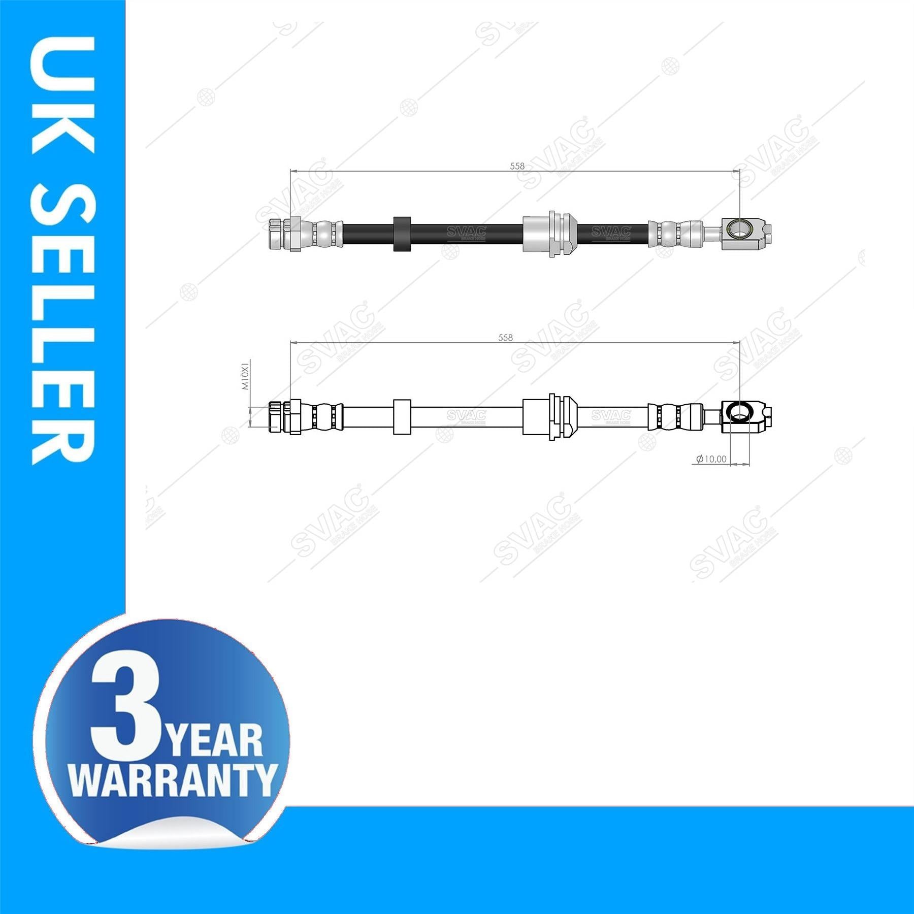 2X Brake Hose Pipe For SEAT Alhambra VW Sharan 7N0611701