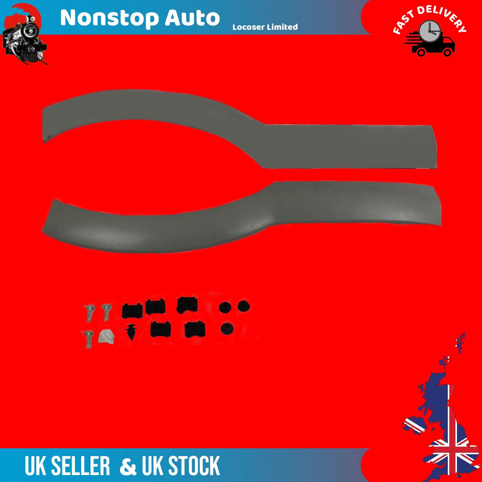 2X REAR WHEEL ARCH MOULDING TRIM PAINTABLE FITS VAUXHALL ZAFIRA A