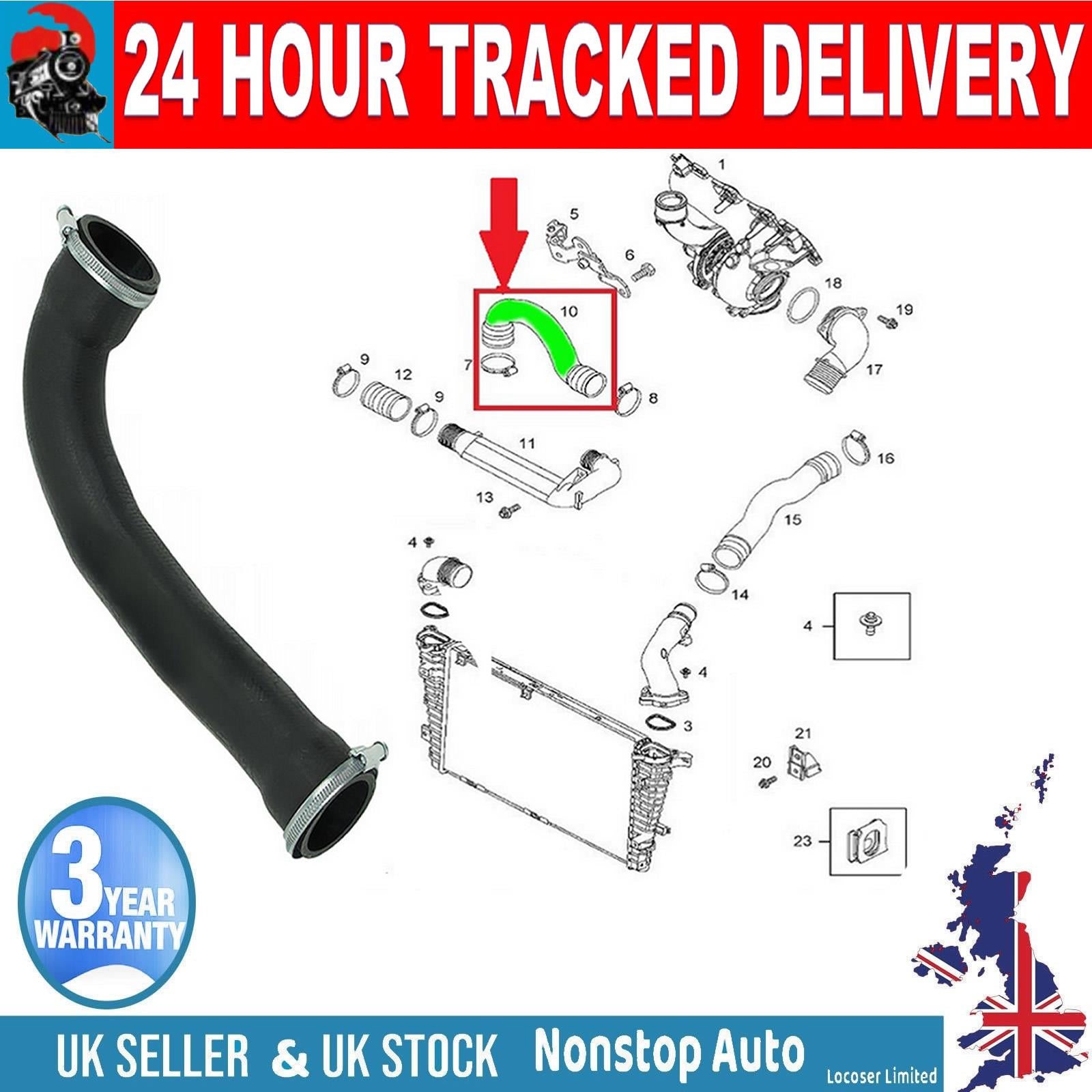 TURBO INTERCOOLER HOSE PIPE FOR  VAUXHALL OPEL  Zafira B 1.9 Ctdi  835715