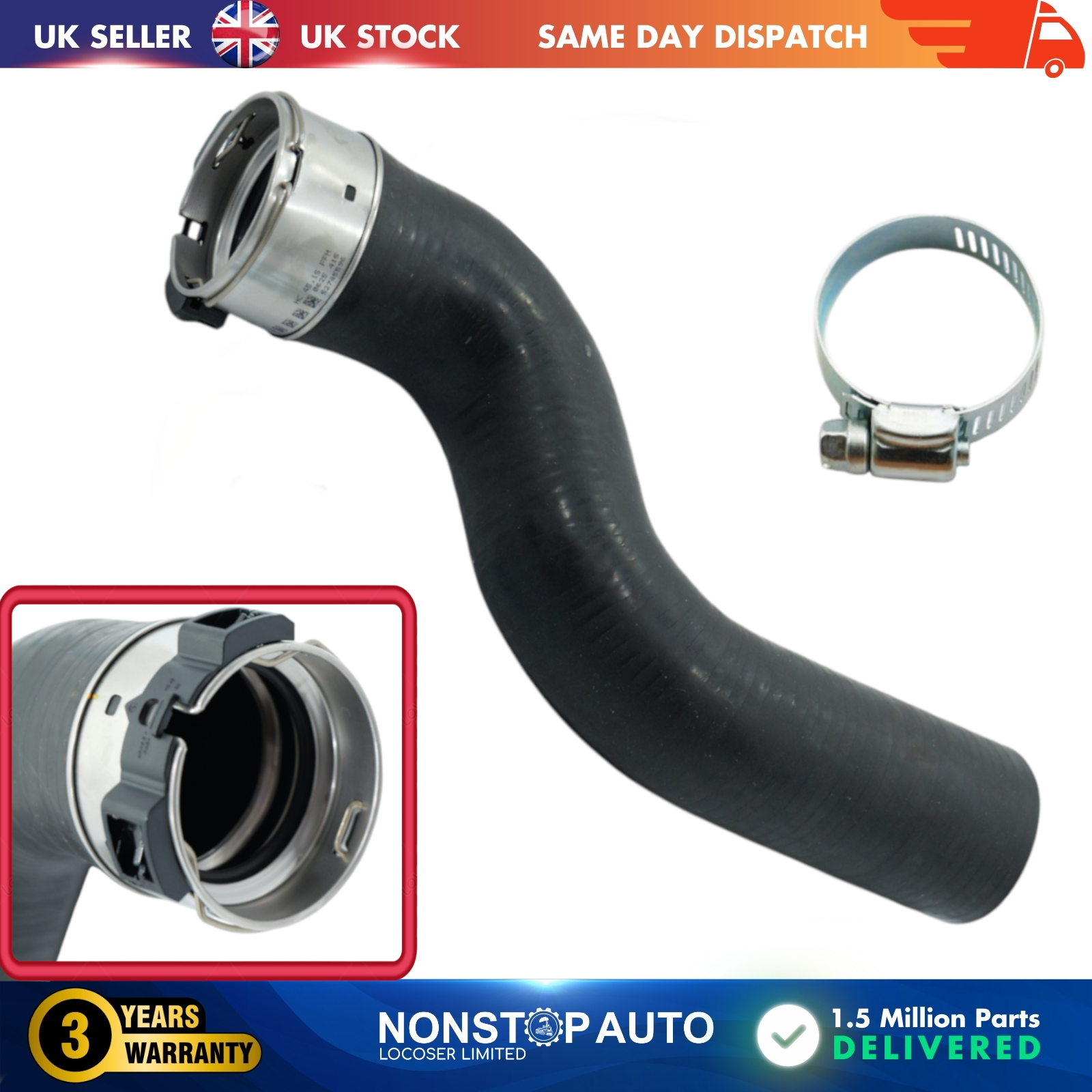 INTERCOOLER TURBO HOSE SILICONE FOR NISSAN EVALIA JUKE NV200 PULSAR QASHQAI I II 144631KB2A