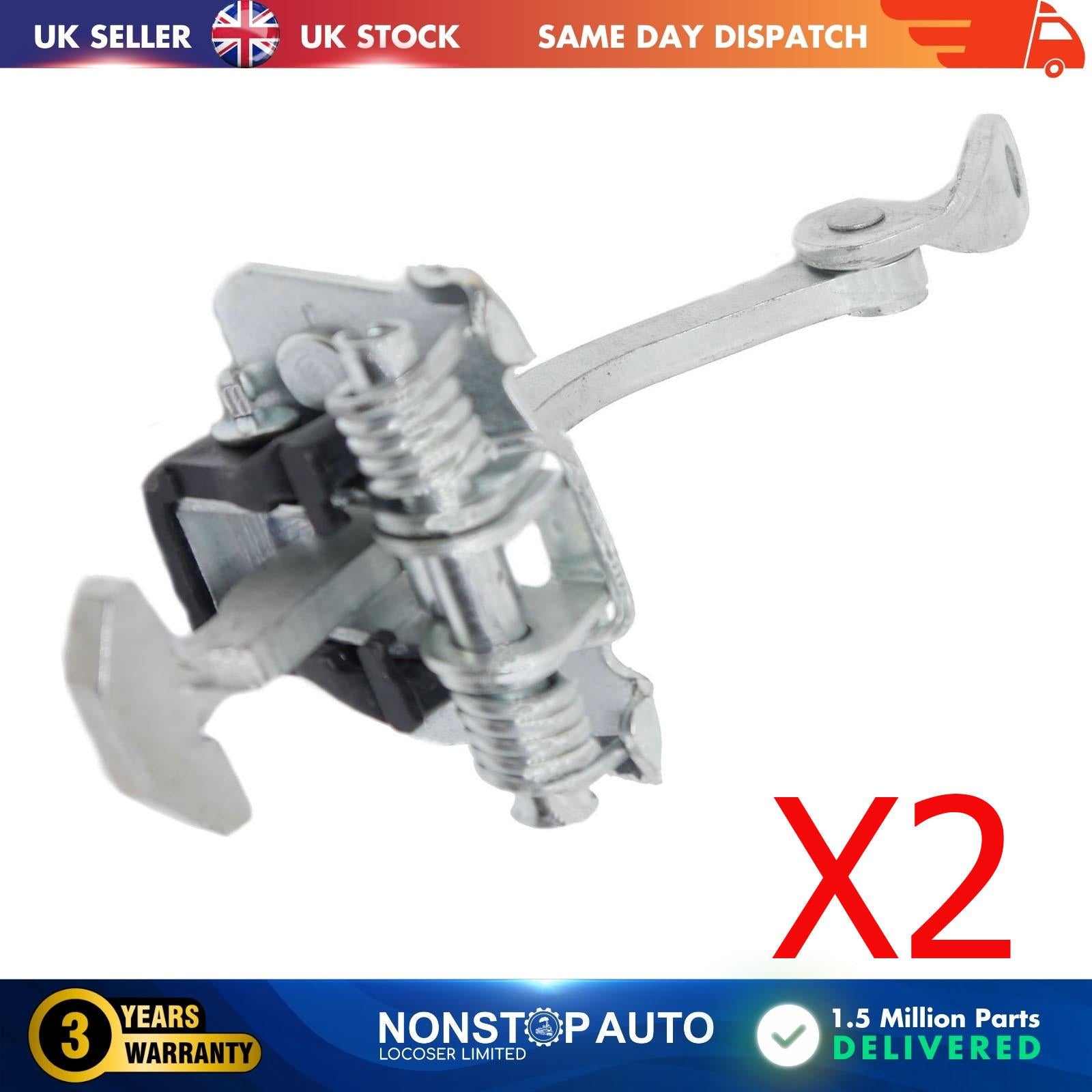 2 X Rear Door Hinge Stop Check Strap Limitery Right and Left Side Fits RENAULT Clio Mk1 Mk2 Mk3 Mk4 Symbol I II  7700842859
