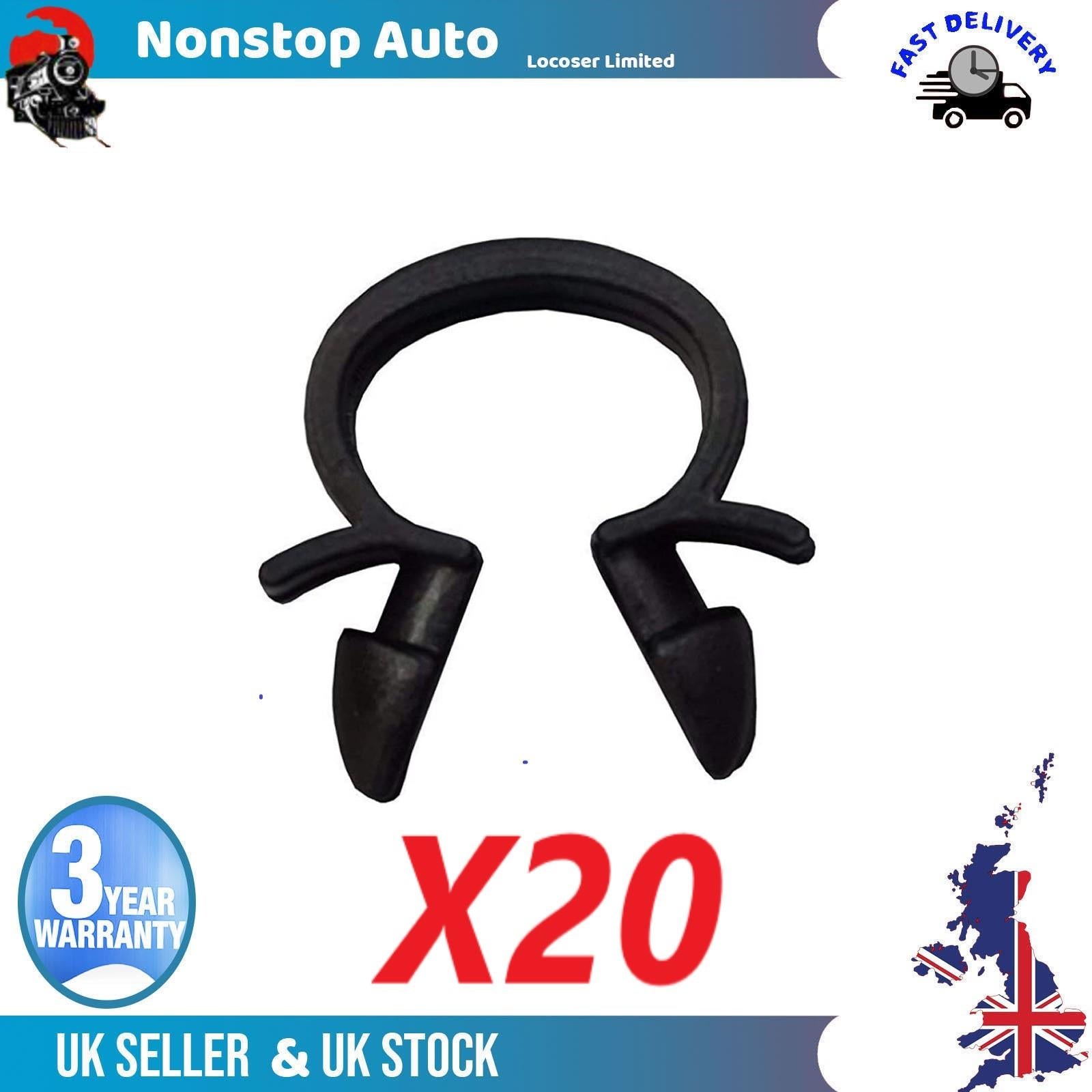 20XCABLE PIPE CLAMP WIRES WIRING LOOM HARNESS CLIP HOLDER For RENAULT 9 11 12 19 PEUGEOT 106  CITROEN FIAT 7703079070